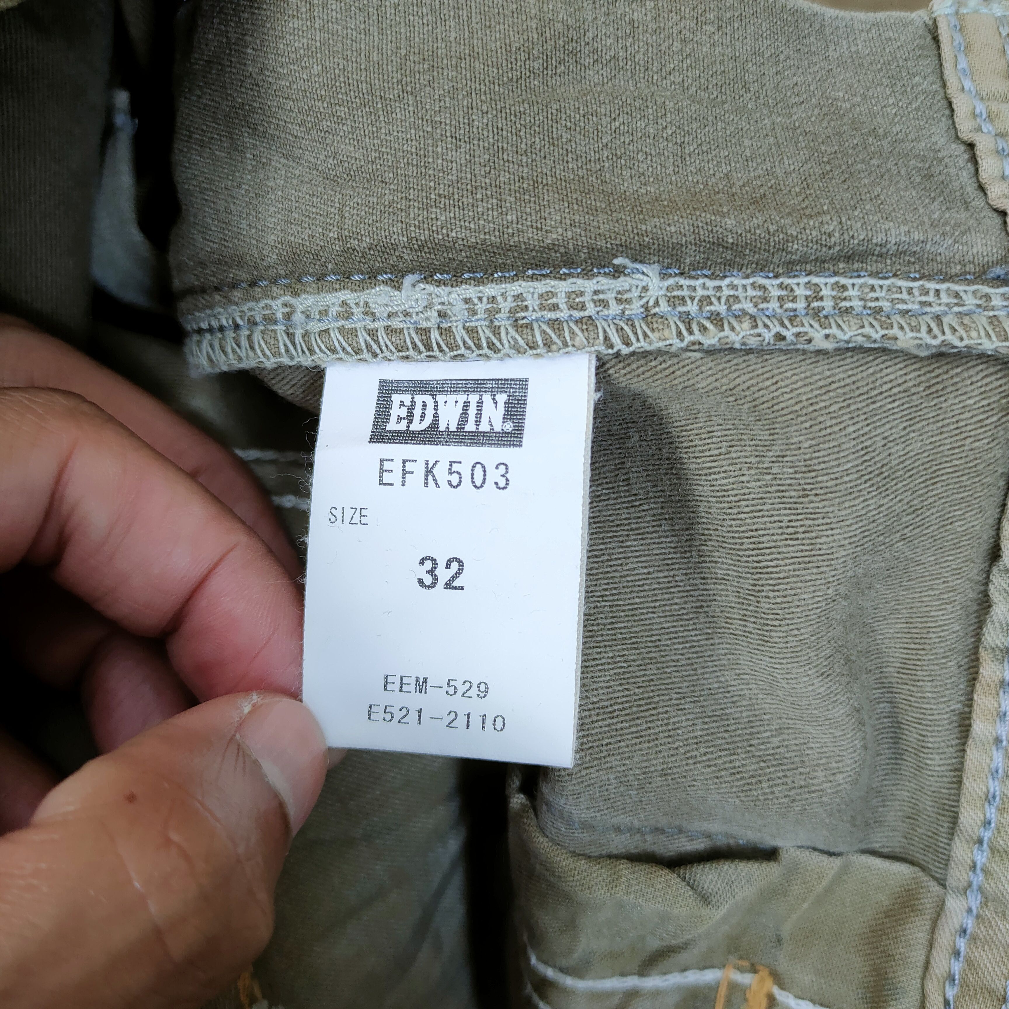 Edwin VINTAGE EDWIN FADED BAGGY CARGO PANTS Size US 32 / EU 48 - 13 Thumbnail