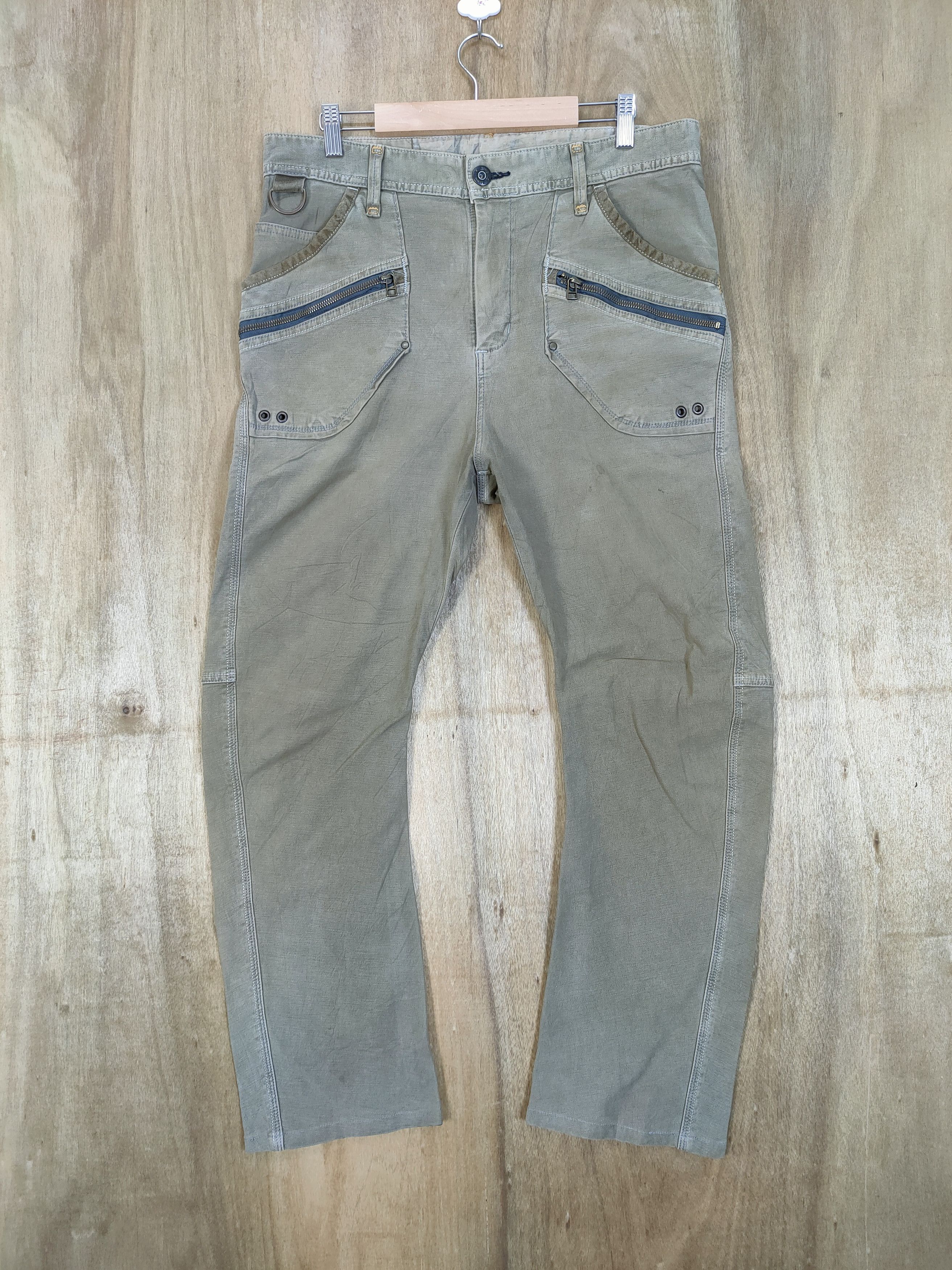 Edwin VINTAGE EDWIN FADED BAGGY CARGO PANTS Size US 32 / EU 48 - 1 Thumbnail