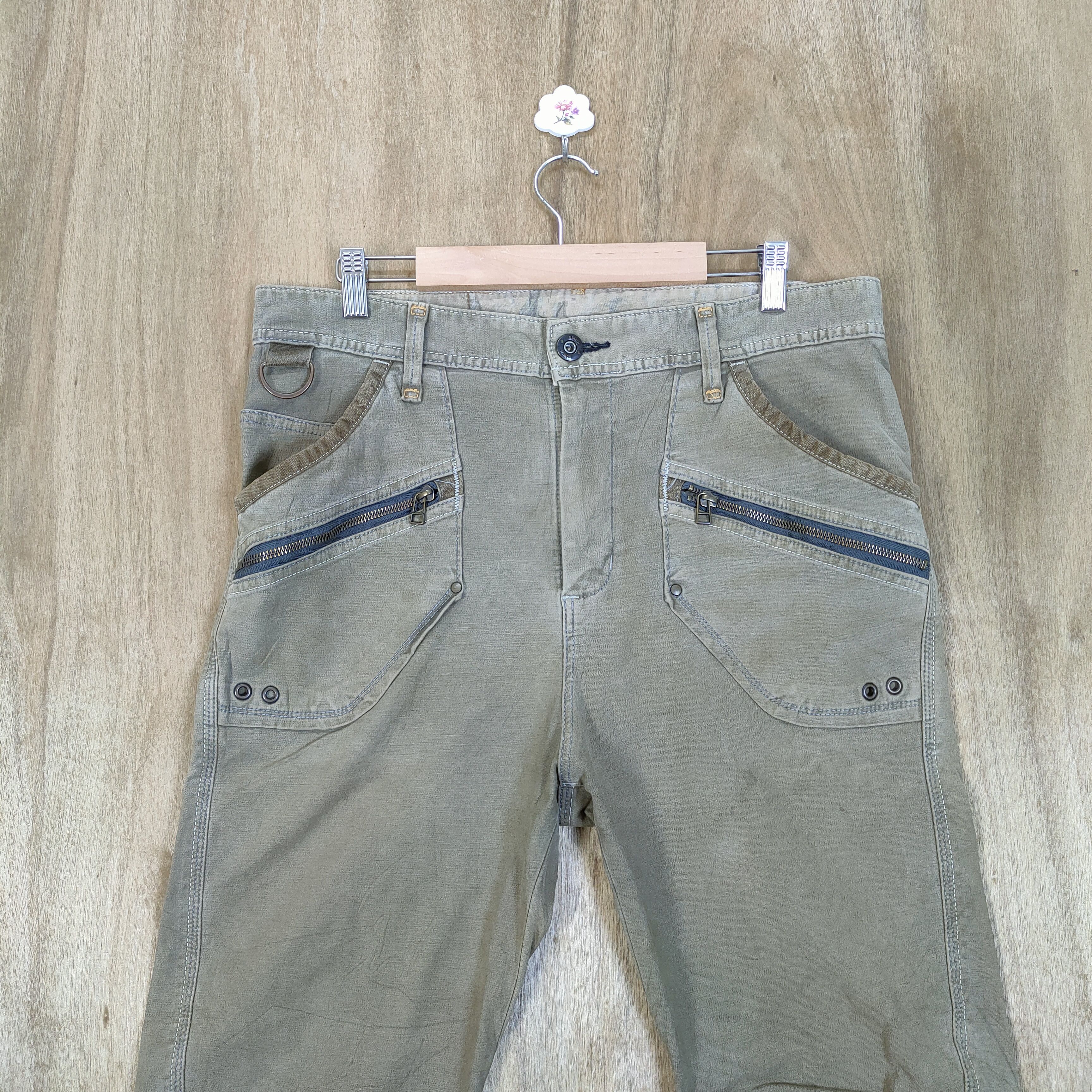 Edwin VINTAGE EDWIN FADED BAGGY CARGO PANTS Size US 32 / EU 48 - 3 Thumbnail