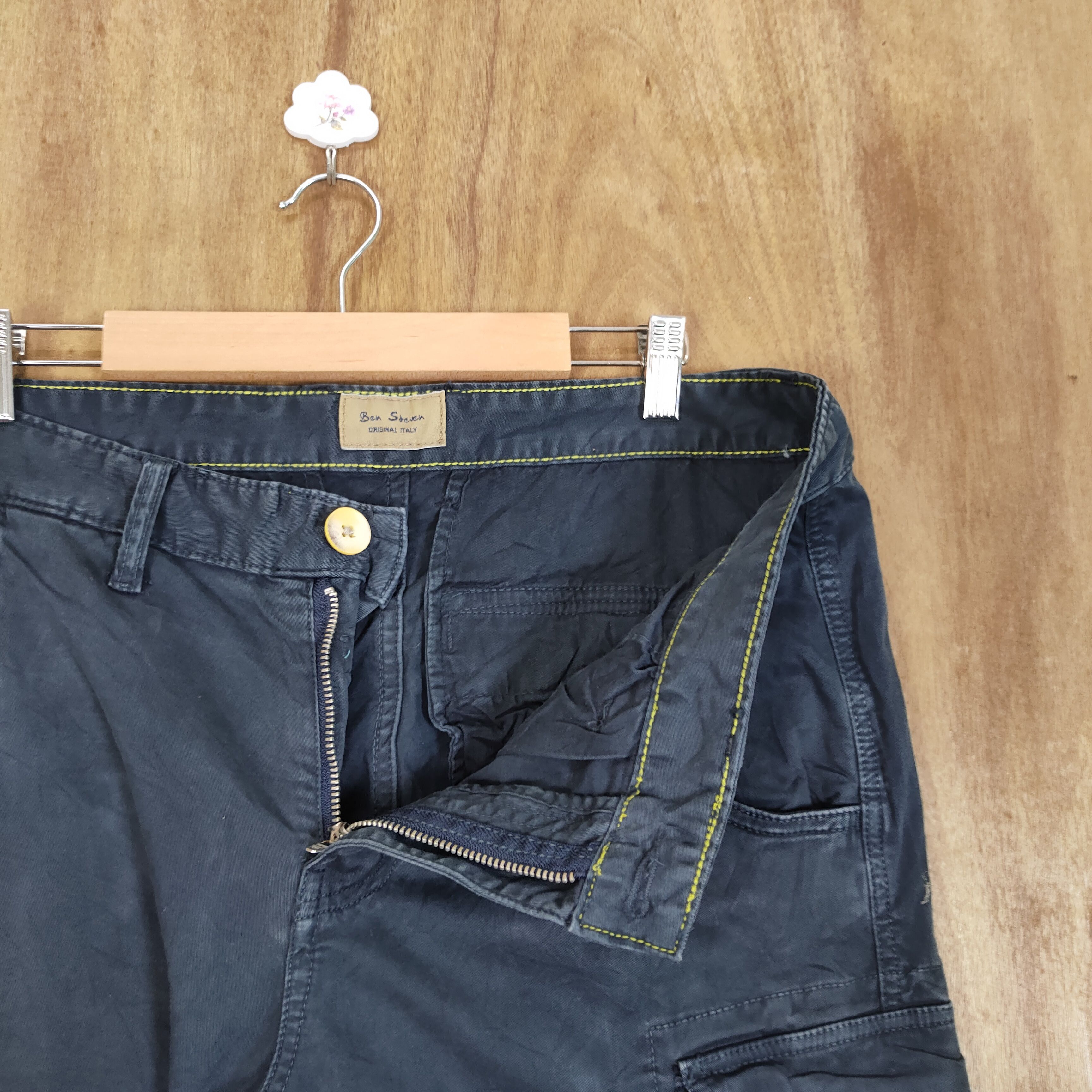 Japanese Brand × Vintage BAN STEVEN BLACK CARGO PANTS Size US 32 / EU 48 - 13 Thumbnail