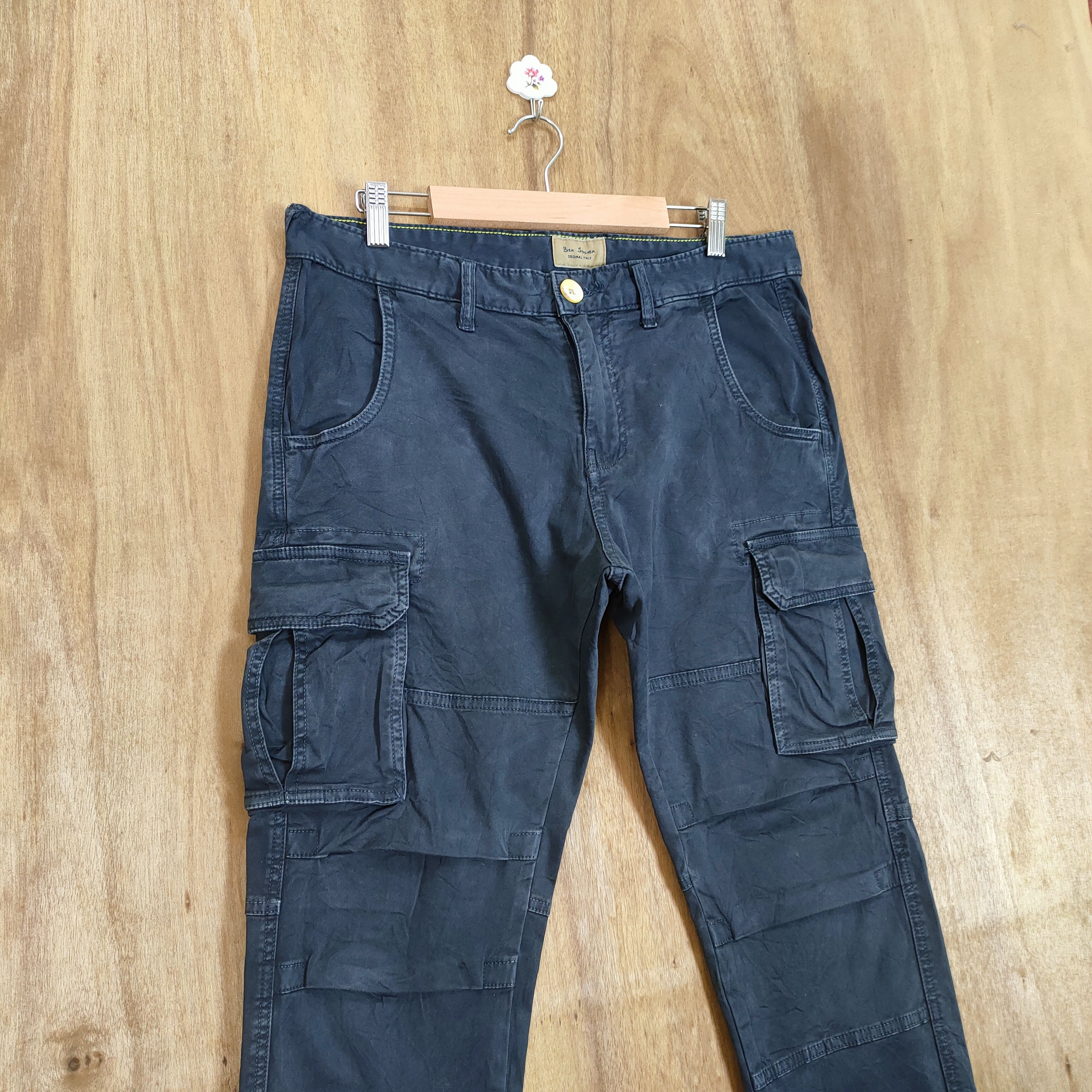 Japanese Brand × Vintage BAN STEVEN BLACK CARGO PANTS Size US 32 / EU 48 - 4 Thumbnail