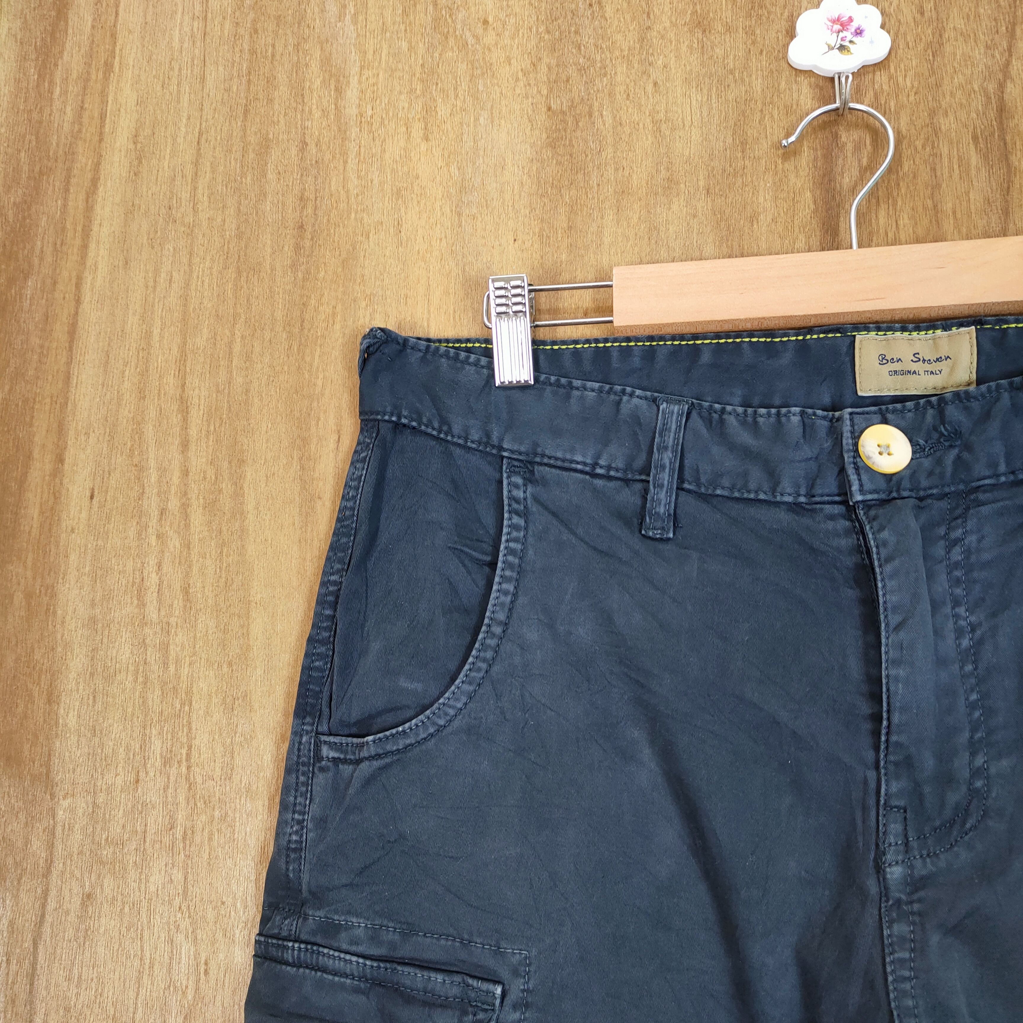 Japanese Brand × Vintage BAN STEVEN BLACK CARGO PANTS Size US 32 / EU 48 - 5 Thumbnail