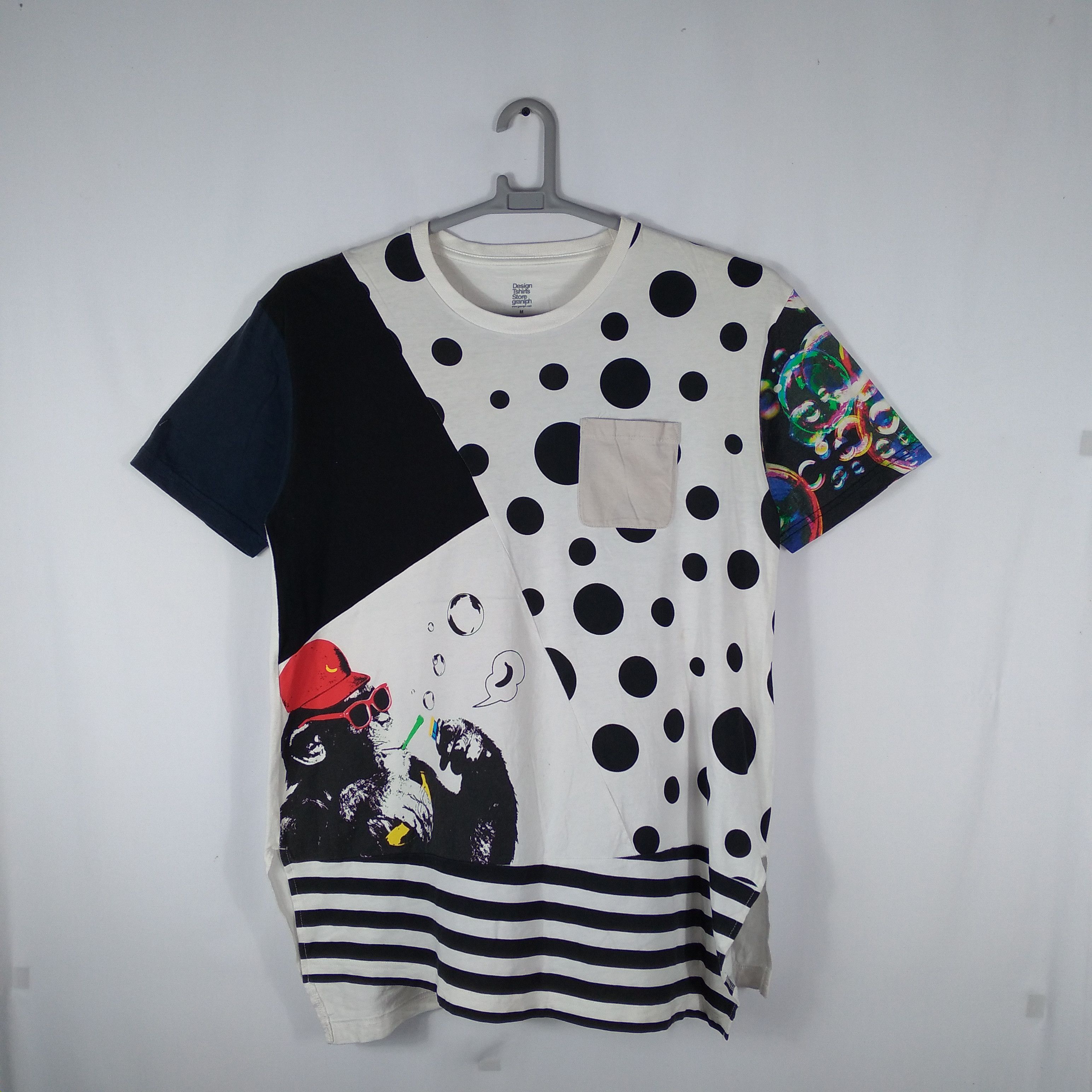 Japanese Brand × Vintage Graniph Art Monkey Polcadot Punk Styles Pocket Tee Size US L / EU 52-54 / 3 - 1 Thumbnail