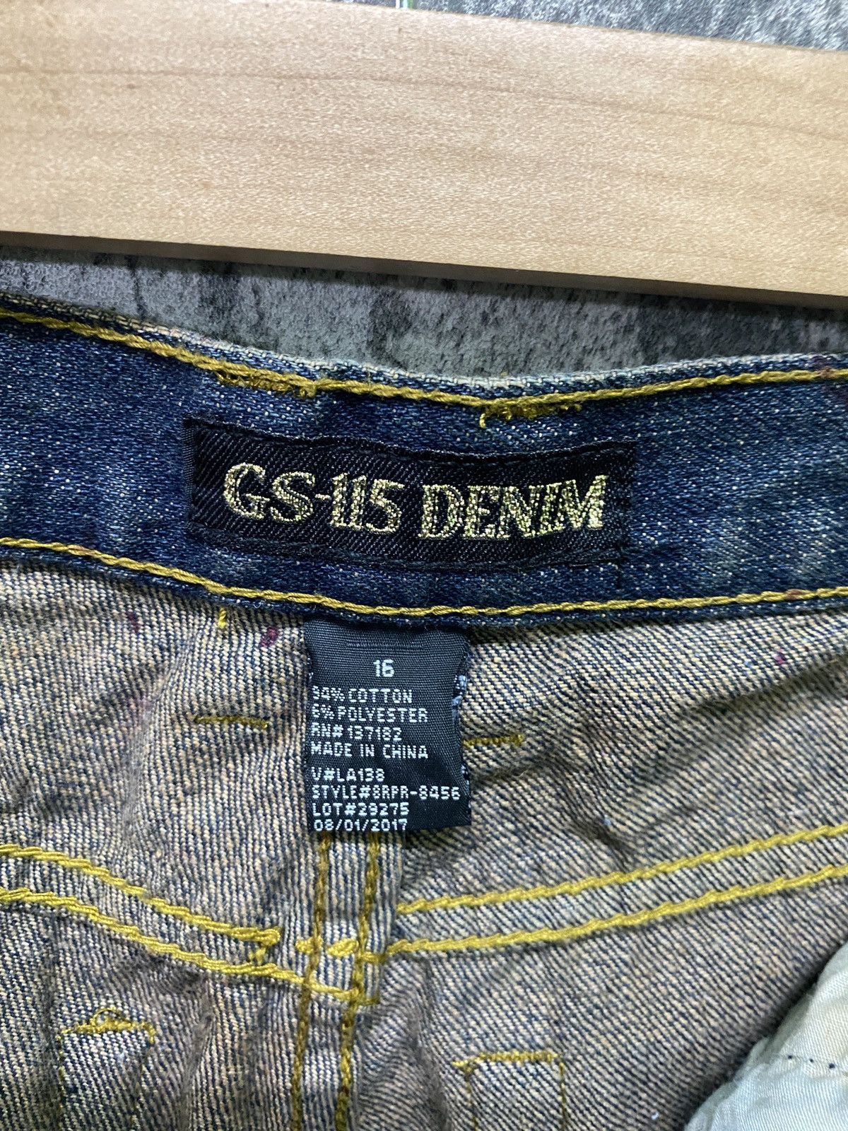 Japanese Brand GS-115 Denim Acid Wash Biker Rusty Design Denim Size US 29 - 16 Thumbnail