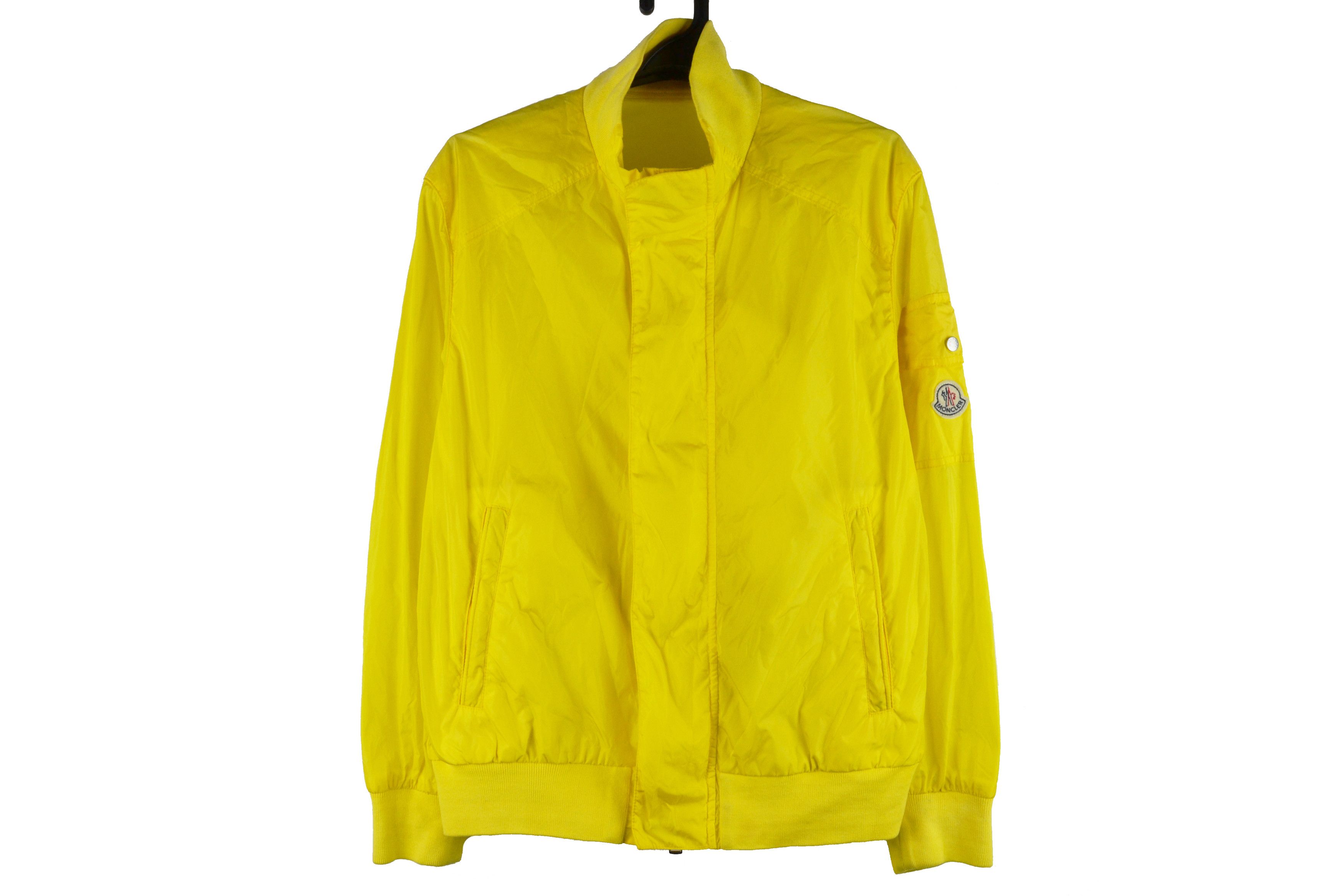 Moncler 🔴 MONCLER Light Jacket Zip Yellow Nylon Logo Pockets Size S / US 4 / IT 40 - 2 Thumbnail