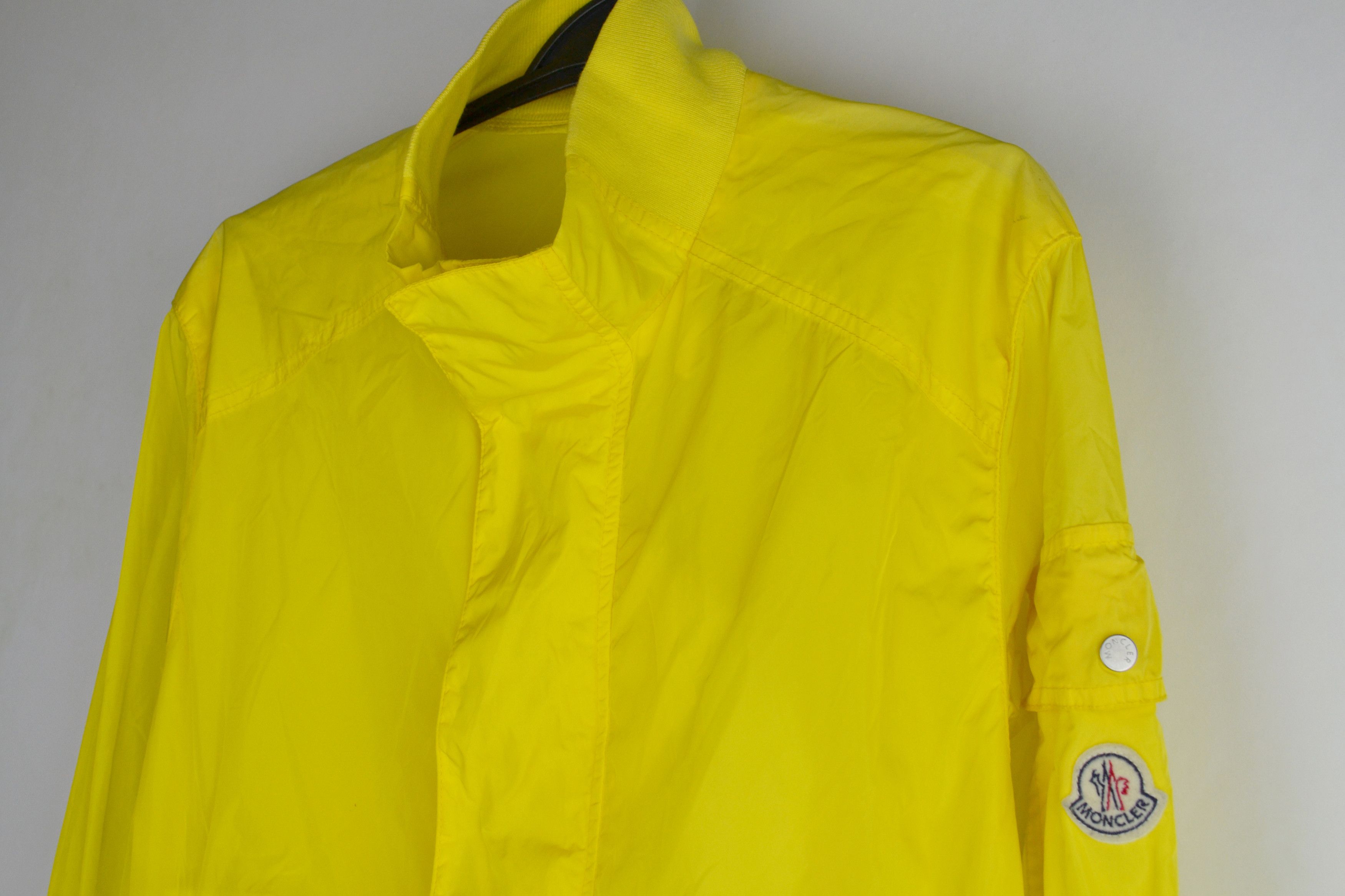 Moncler 🔴 MONCLER Light Jacket Zip Yellow Nylon Logo Pockets Size S / US 4 / IT 40 - 3 Thumbnail
