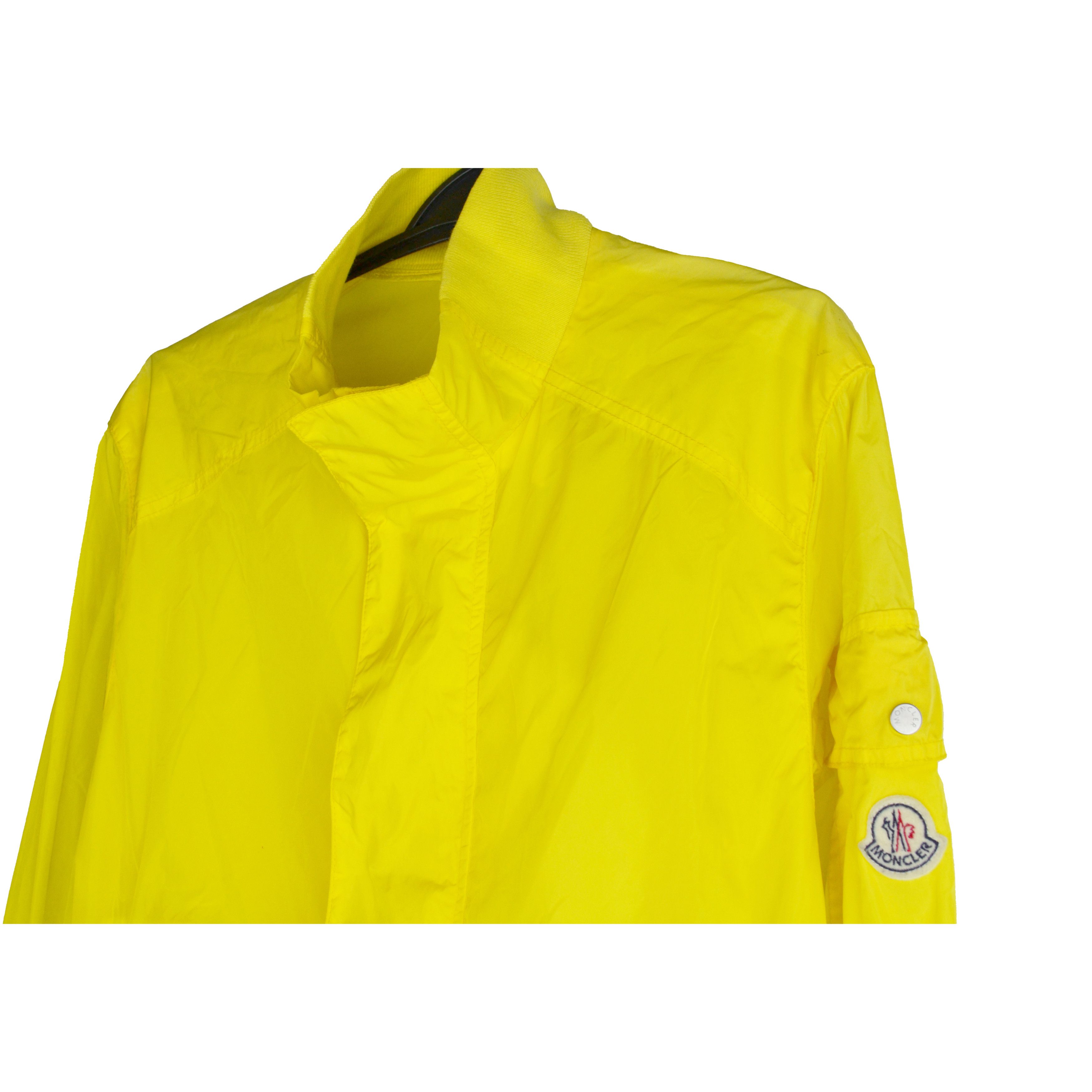 Moncler 🔴 MONCLER Light Jacket Zip Yellow Nylon Logo Pockets Size S / US 4 / IT 40 - 1 Thumbnail
