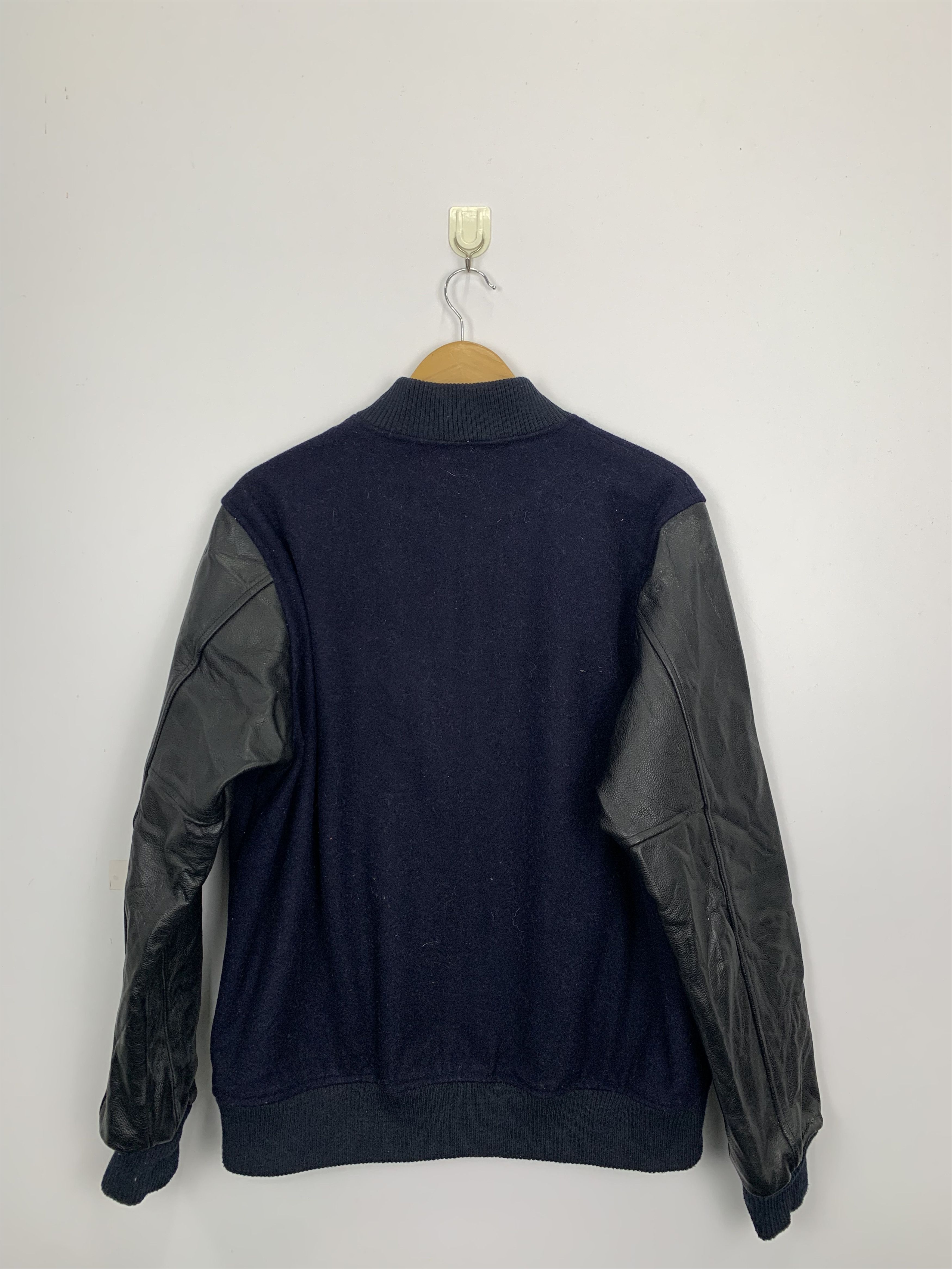 Japanese Brand Vintage Coen Daily Sleeve Leather Varsity Jacket V0469 Size US XL / EU 56 / 4 - 2 Thumbnail