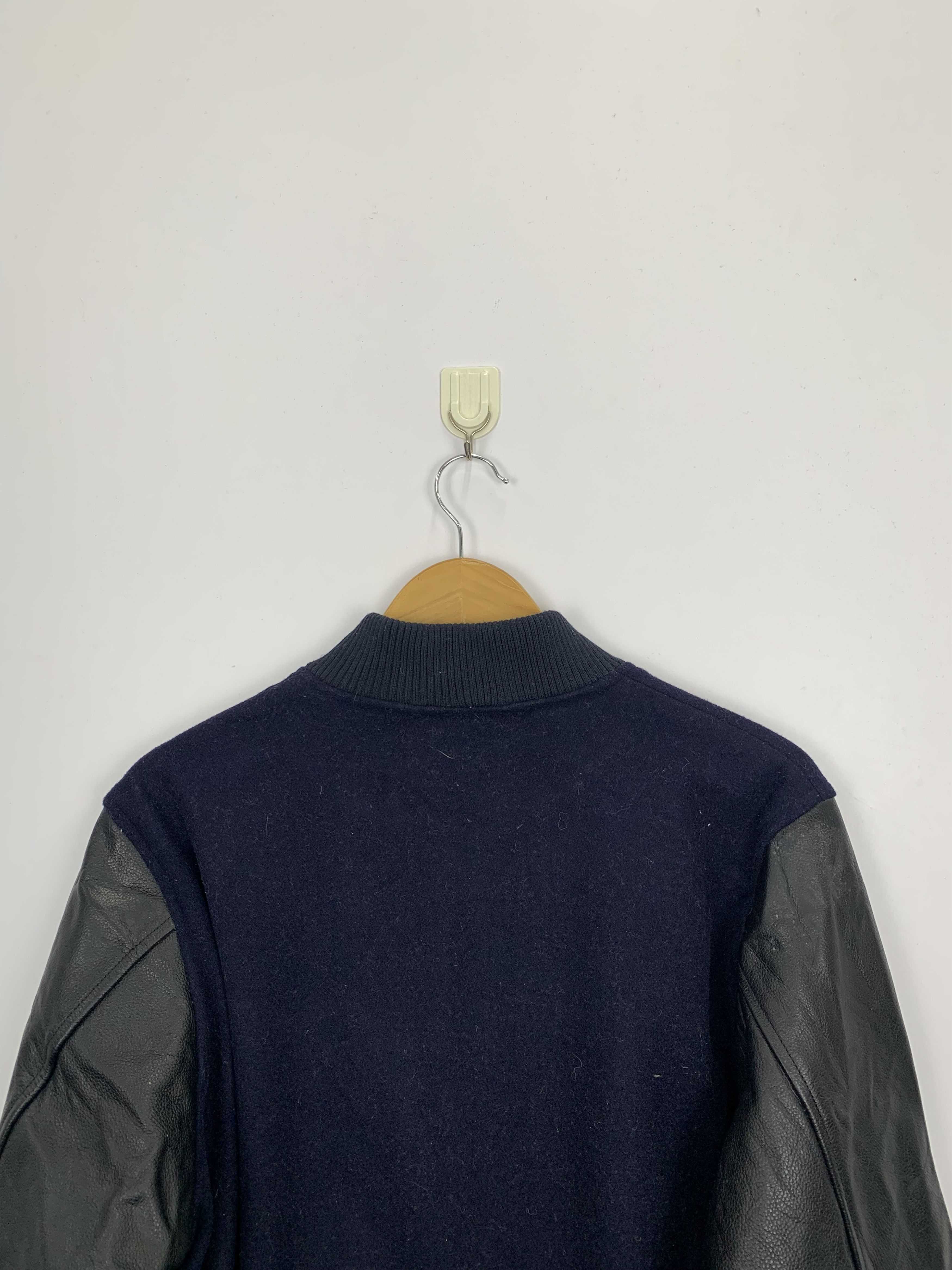Japanese Brand Vintage Coen Daily Sleeve Leather Varsity Jacket V0469 Size US XL / EU 56 / 4 - 4 Thumbnail