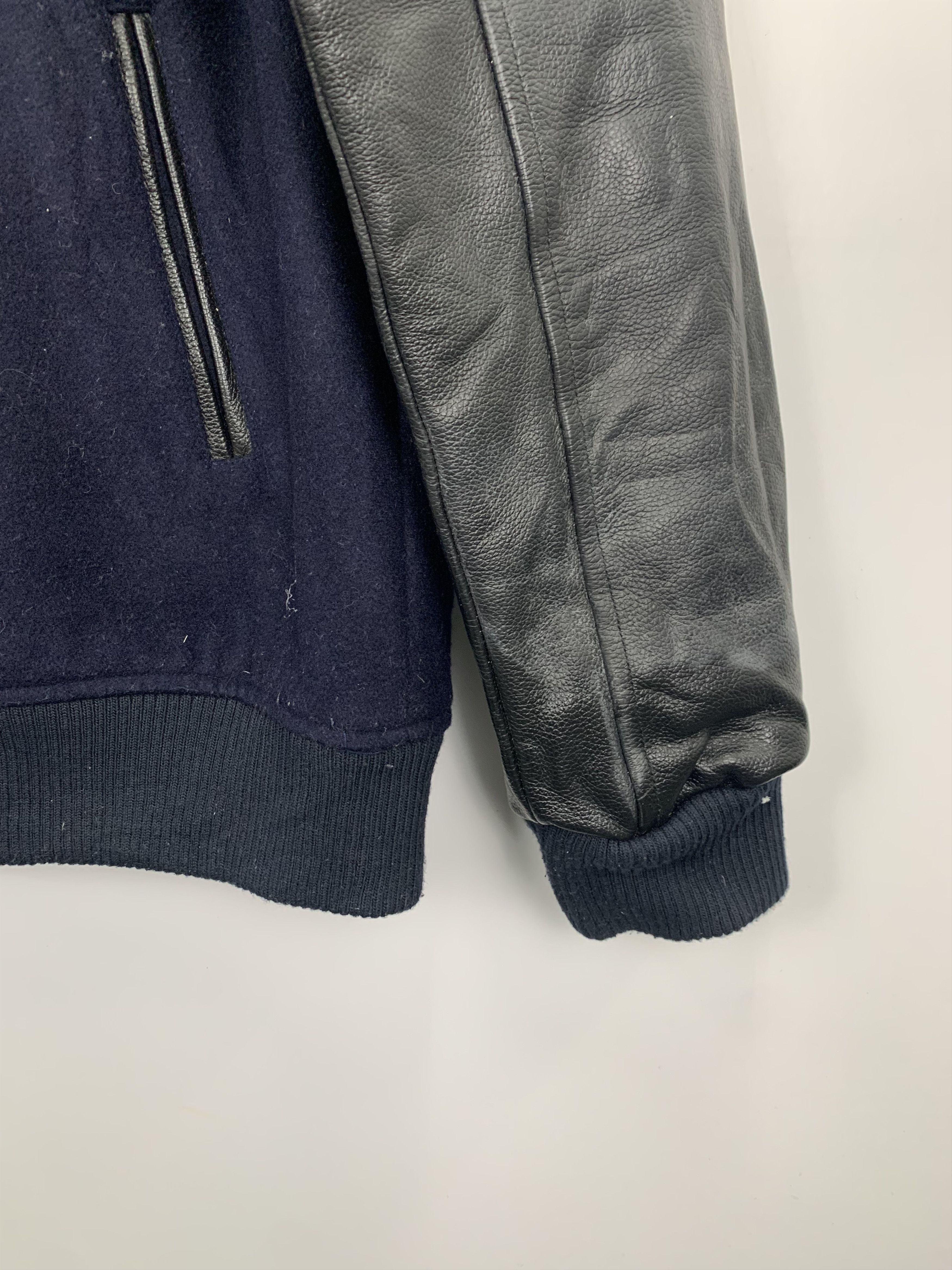 Japanese Brand Vintage Coen Daily Sleeve Leather Varsity Jacket V0469 Size US XL / EU 56 / 4 - 6 Thumbnail