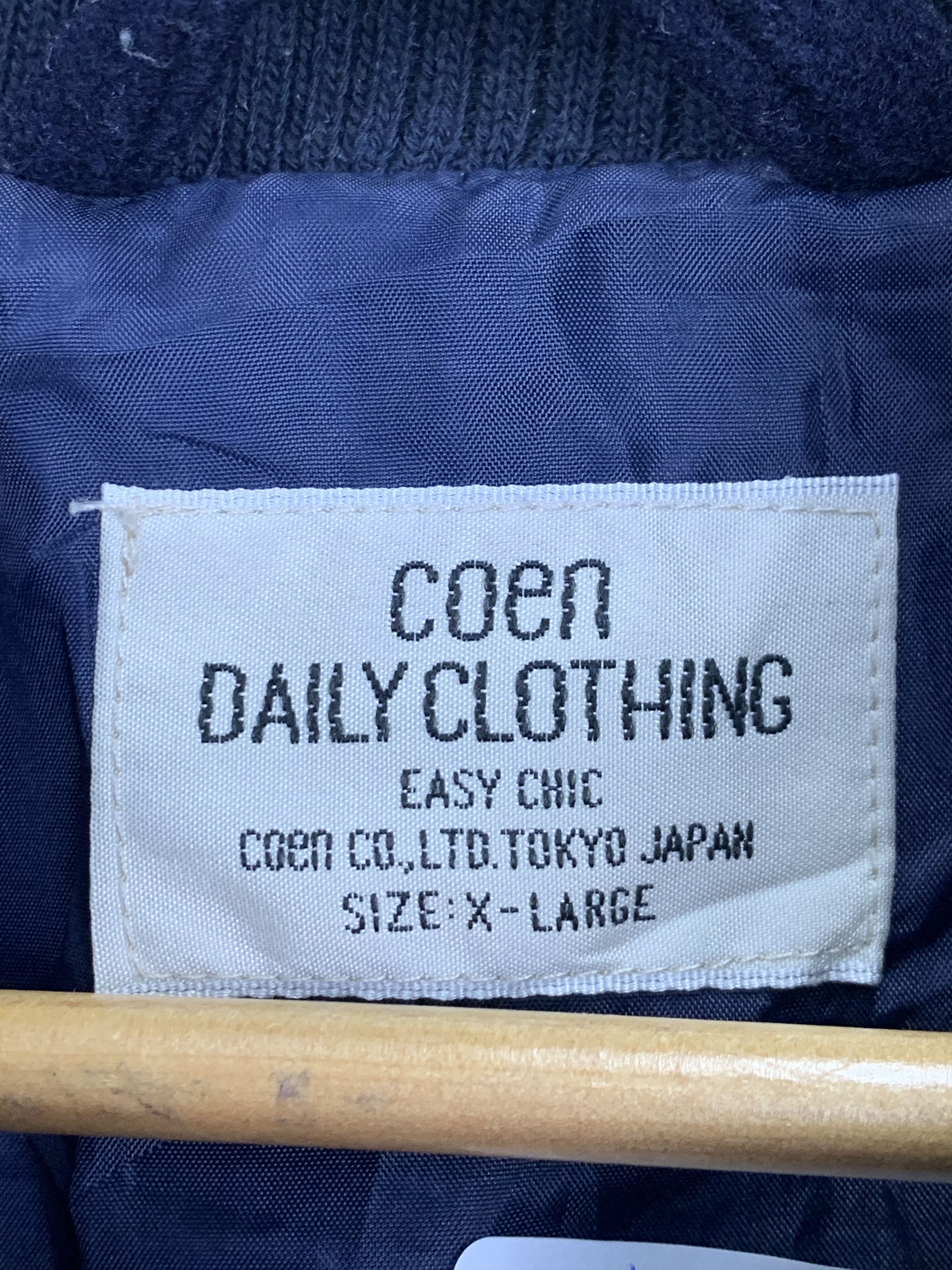 Japanese Brand Vintage Coen Daily Sleeve Leather Varsity Jacket V0469 Size US XL / EU 56 / 4 - 5 Thumbnail