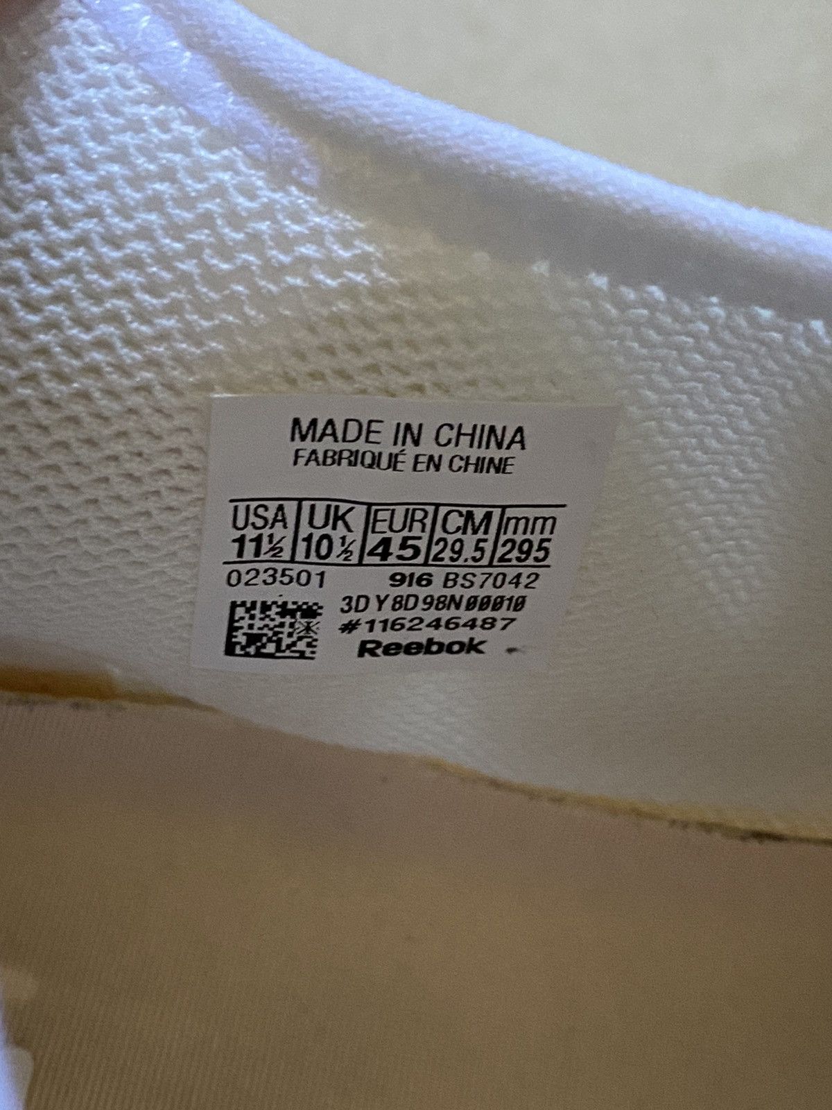 Reebok × Vetements PUMP SUPREME LOW WHITE Size US 11.5 / EU 44-45 - 7 Thumbnail