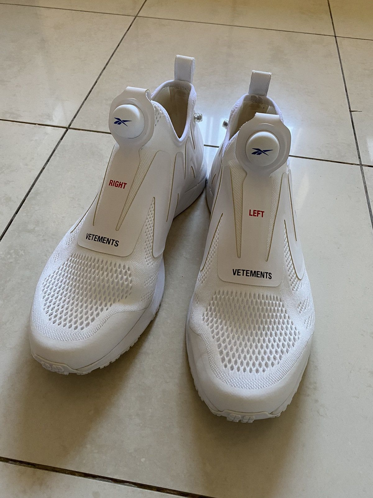 美品　Reebok vetements pump supreme ホワイト Buy Vetements x Pump Supreme 'Dover Street Market Exclusive