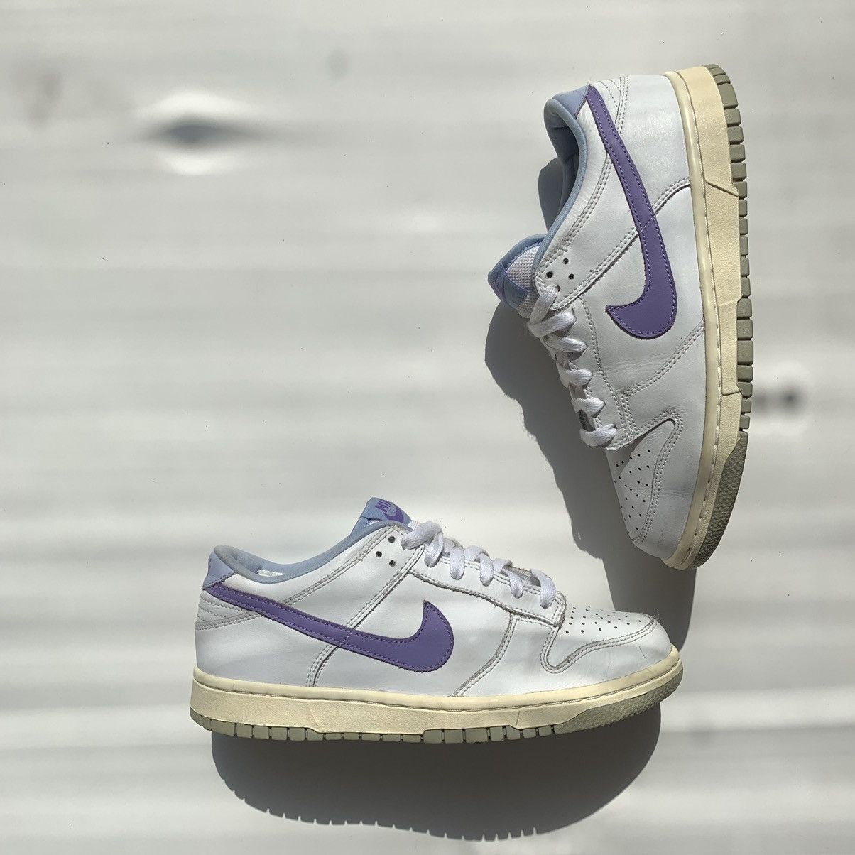 image of 2005 Nike Dunk Low Grape Cooler White-Purple/grape Shoes in Purple/White, Men's (Size 6)