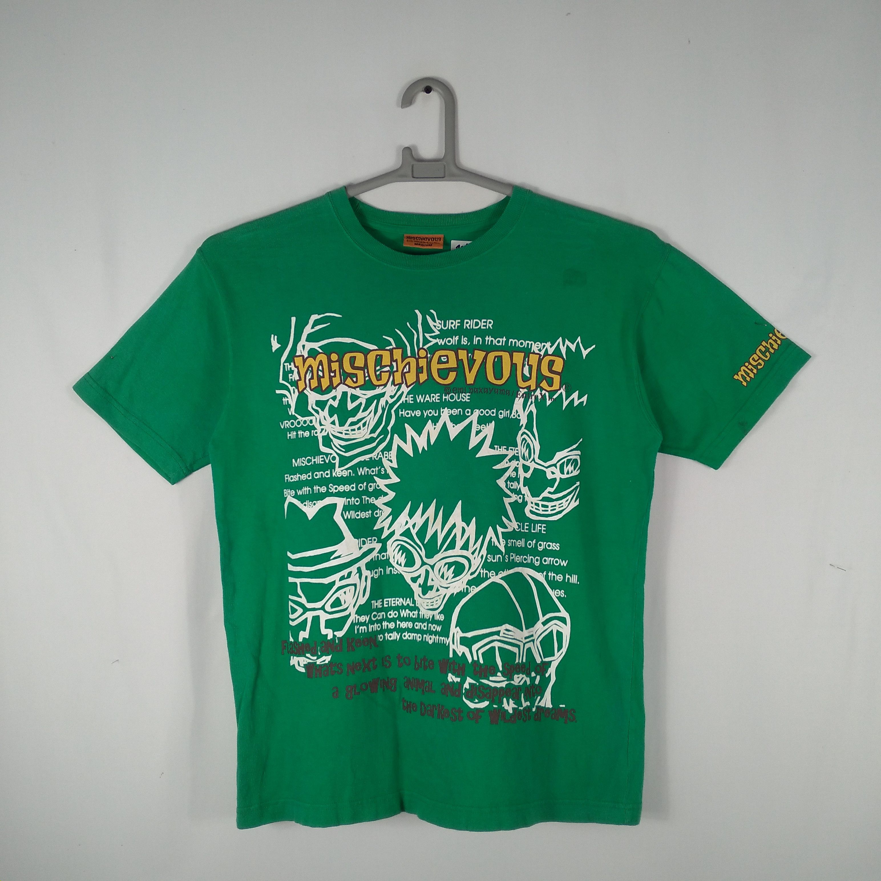 Vintage Vintage Japanese Brand Mischievous Big Print Tee Size US M / EU 48-50 / 2 - 1 Thumbnail
