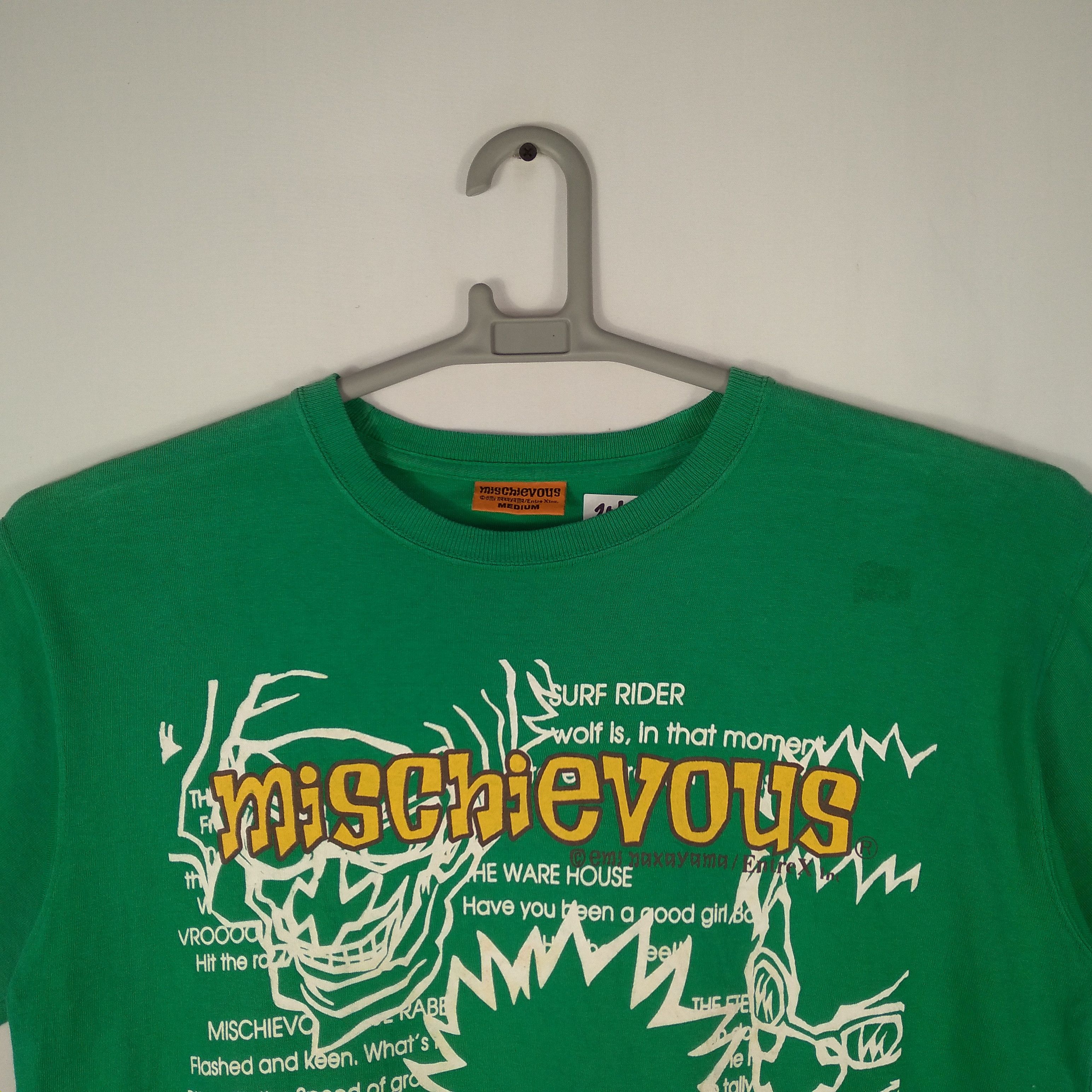 Vintage Vintage Japanese Brand Mischievous Big Print Tee Size US M / EU 48-50 / 2 - 2 Thumbnail