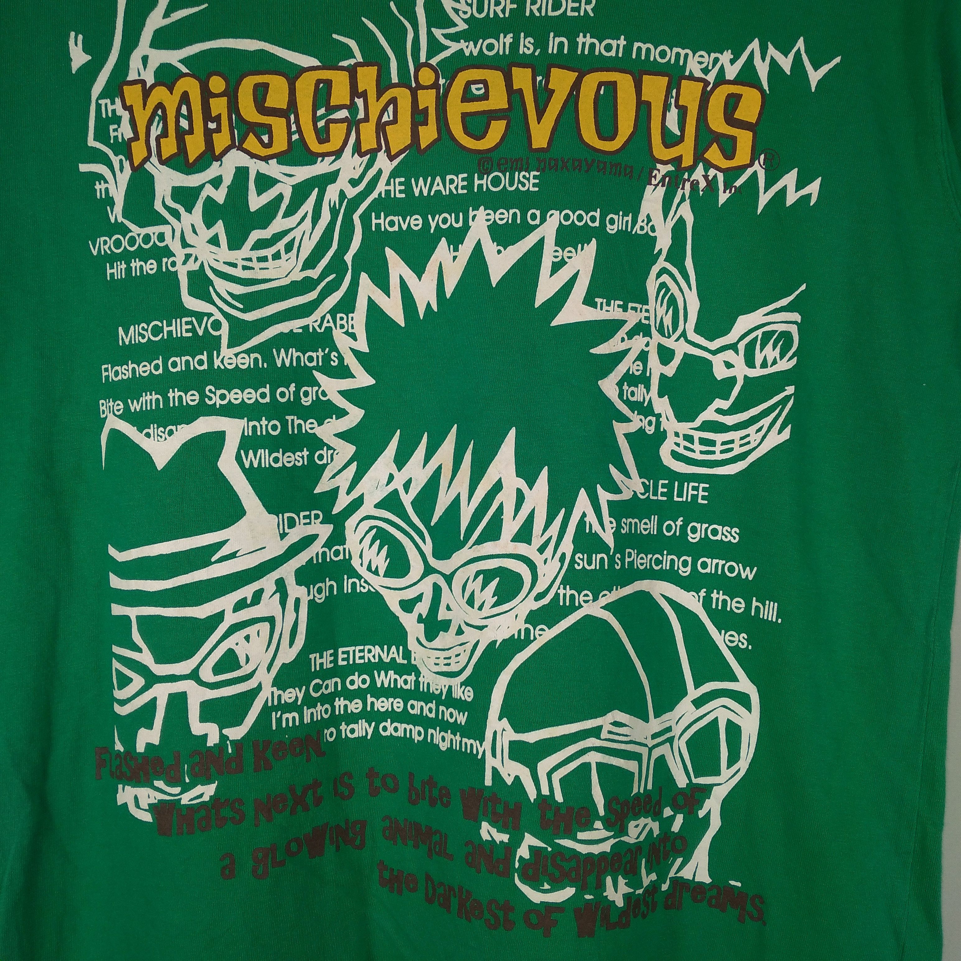 Vintage Vintage Japanese Brand Mischievous Big Print Tee Size US M / EU 48-50 / 2 - 3 Thumbnail