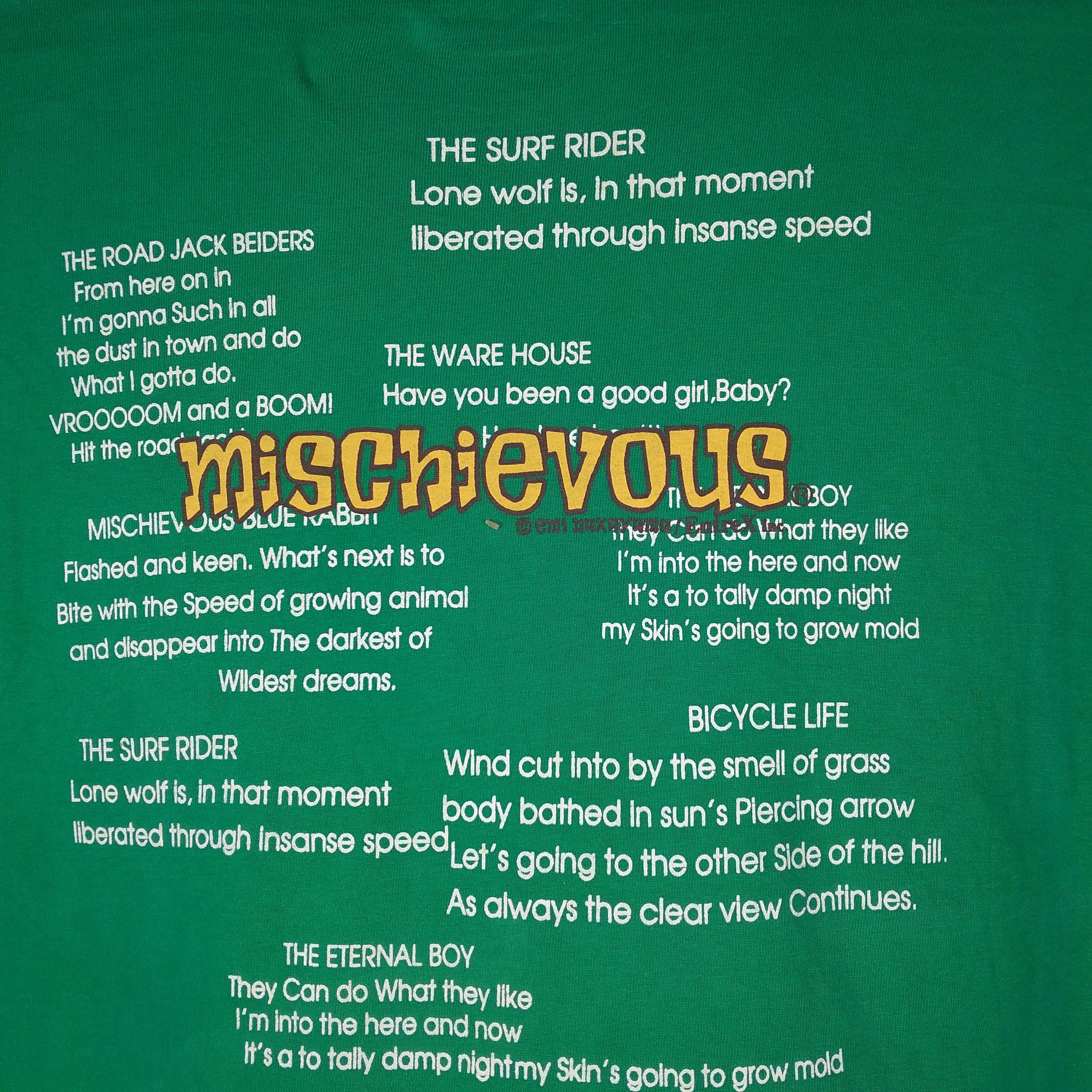 Vintage Vintage Japanese Brand Mischievous Big Print Tee Size US M / EU 48-50 / 2 - 5 Thumbnail