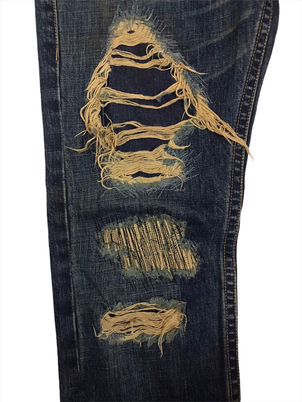 Hysteric Glamour × SCOOP Japanese Scoop Man Distressed Regular Denim Size US 32 / EU 48 - 4 Thumbnail