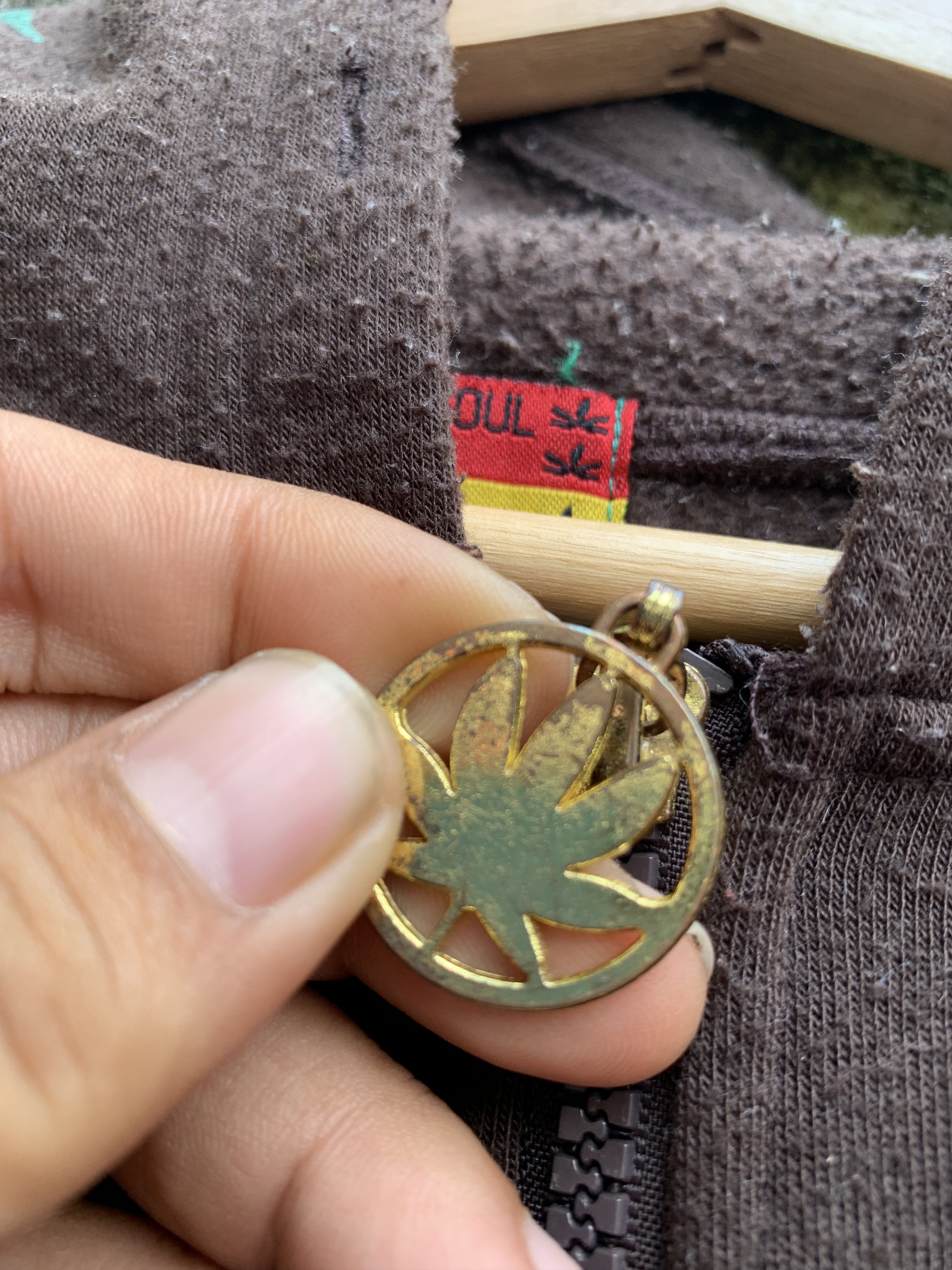 Bob Marley × Vintage Jamaica Rastafari Weed Logo Hoodie Sweater Size US L / EU 52-54 / 3 - 5 Thumbnail