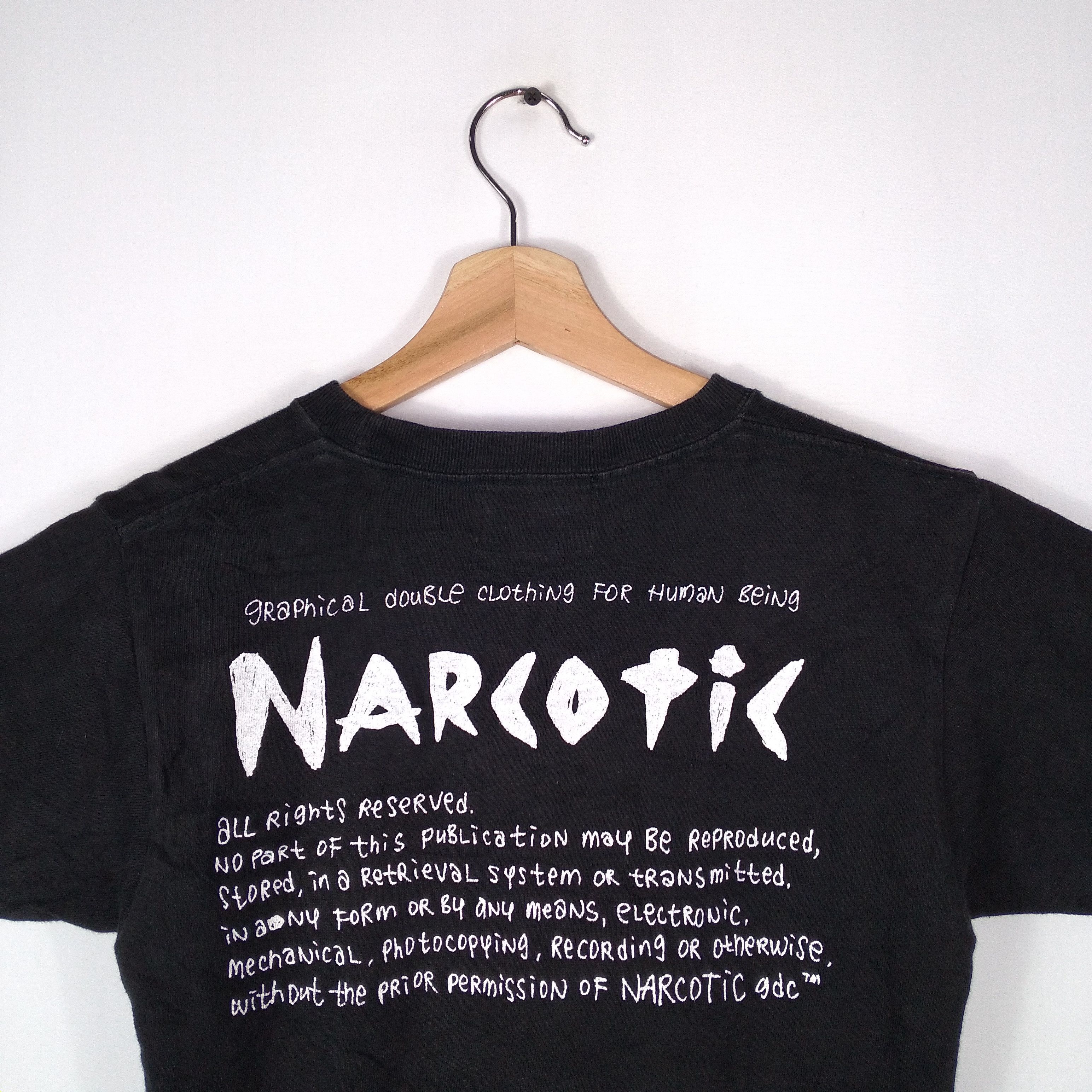 Japanese Brand × Narcotic GDC × Vintage Vintage NARCOTIC 2002 Big Skulls Double Print Tee Size US XS / EU 42 / 0 - 5 Thumbnail