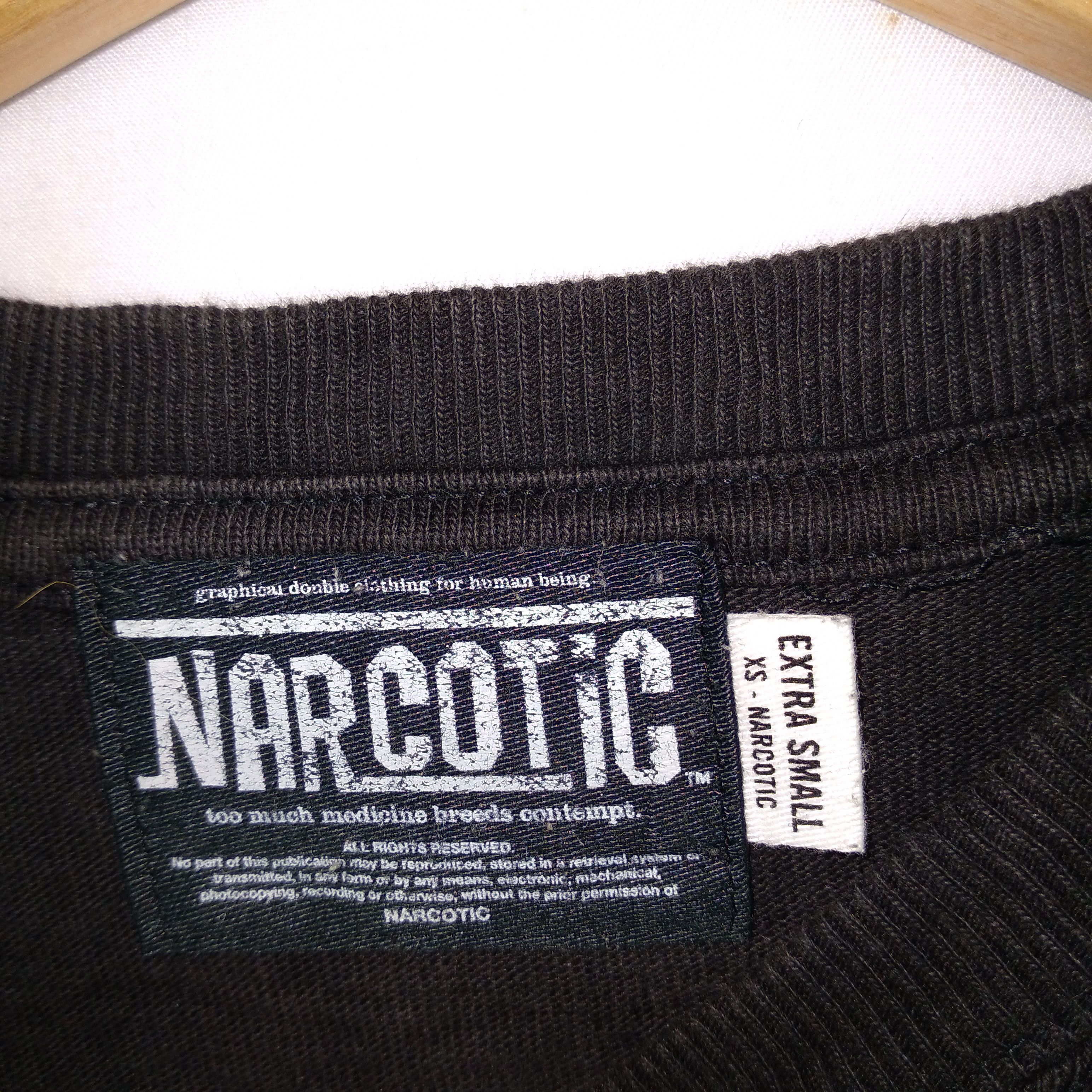 Japanese Brand × Narcotic GDC × Vintage Vintage NARCOTIC 2002 Big Skulls Double Print Tee Size US XS / EU 42 / 0 - 11 Thumbnail