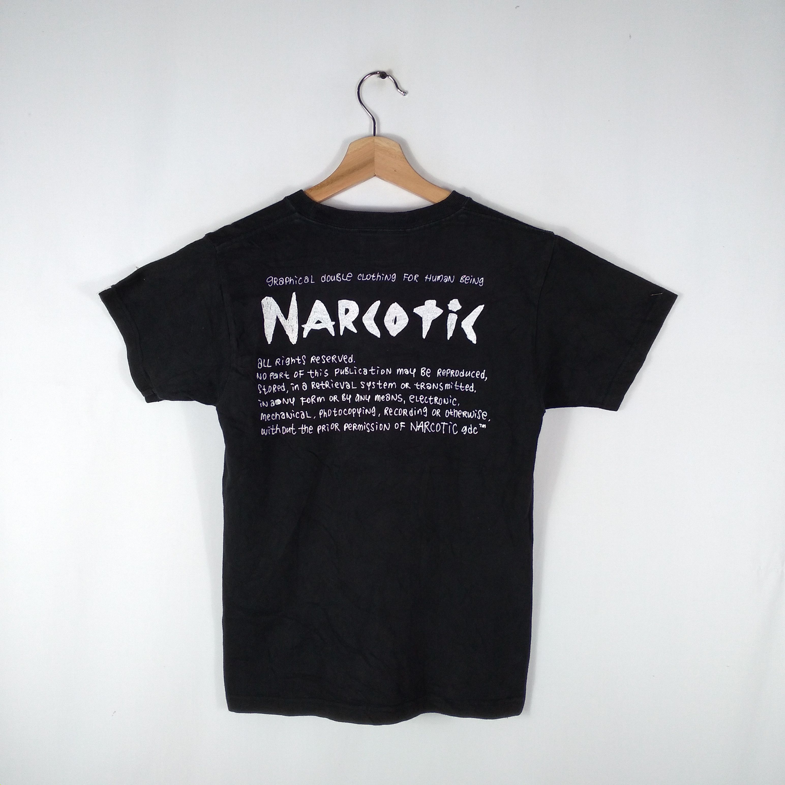 Japanese Brand × Narcotic GDC × Vintage Vintage NARCOTIC 2002 Big Skulls Double Print Tee Size US XS / EU 42 / 0 - 4 Thumbnail
