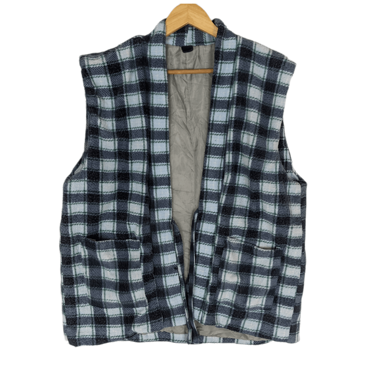 Japanese Brand JAPAN Vintage Monogram Nice Design Fleece Kimono Vest Size US M / EU 48-50 / 2 - 2 Thumbnail