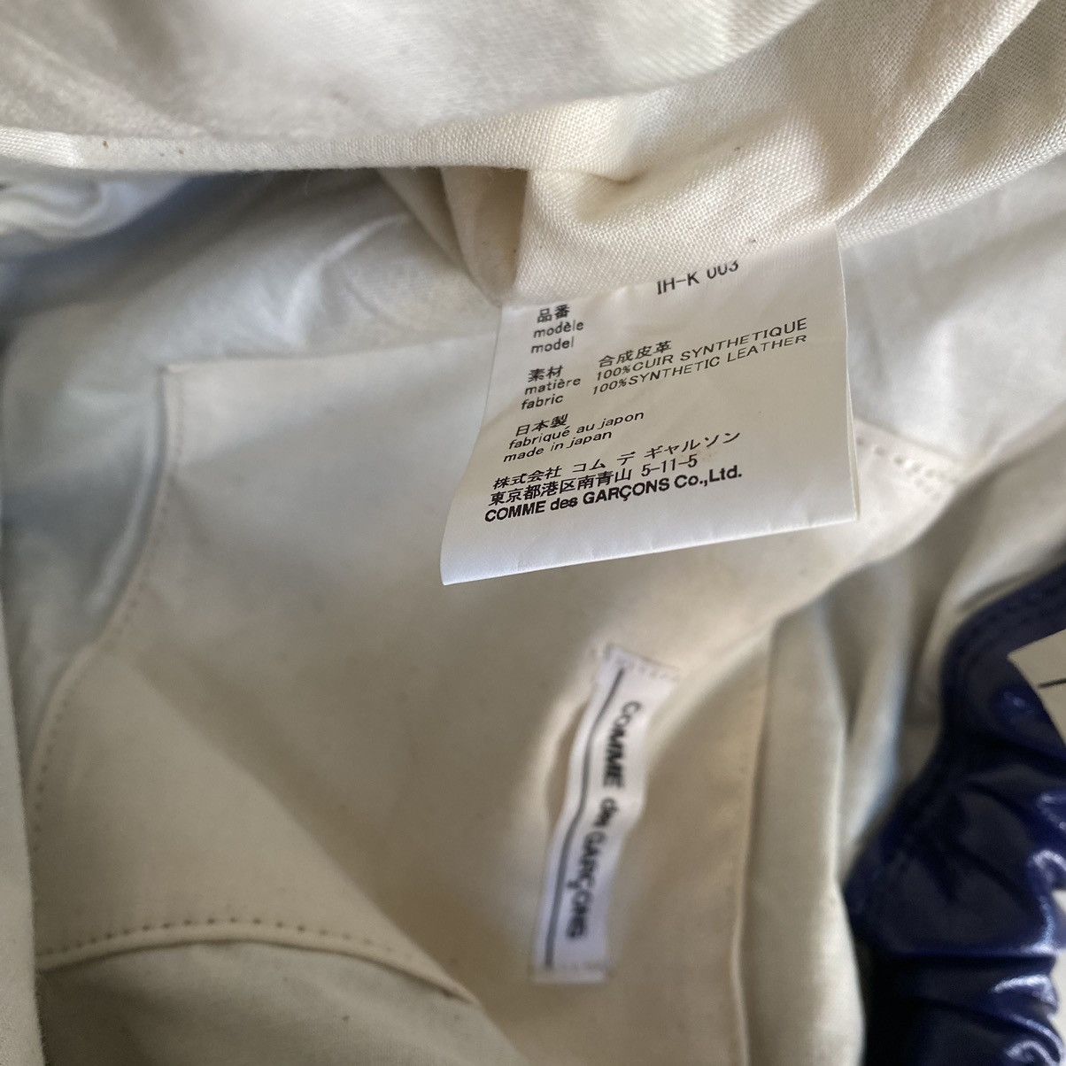 Comme des Garcons Blue Synthetic Leather Bag With Bamboo Handles Size ONE SIZE - 9 Thumbnail