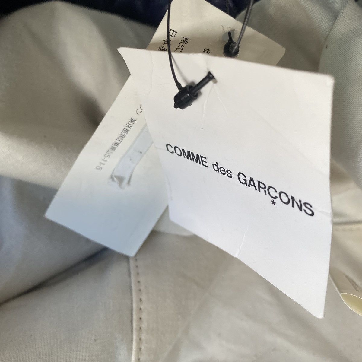 Comme des Garcons Blue Synthetic Leather Bag With Bamboo Handles Size ONE SIZE - 7 Thumbnail