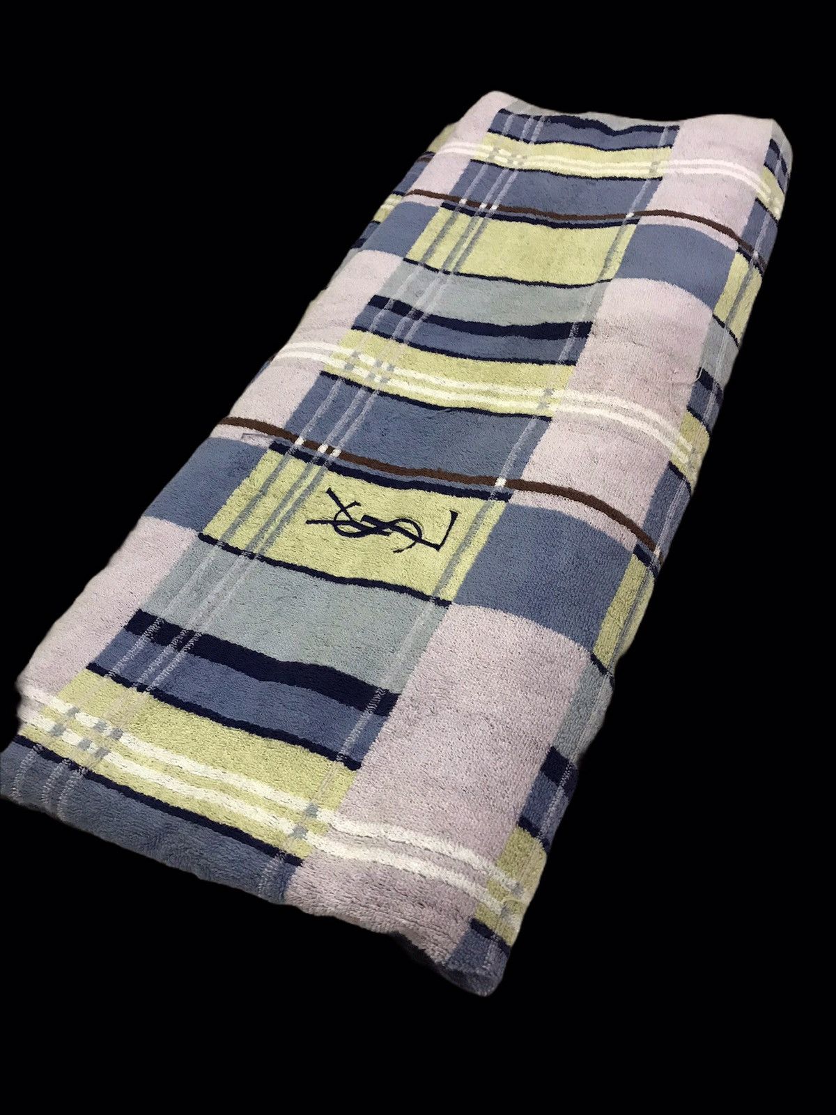 Vintage × Yves Saint Laurent 🔥Offer🔥YSL Queen Fitted Cotton Blanket Size ONE SIZE - 2 Thumbnail