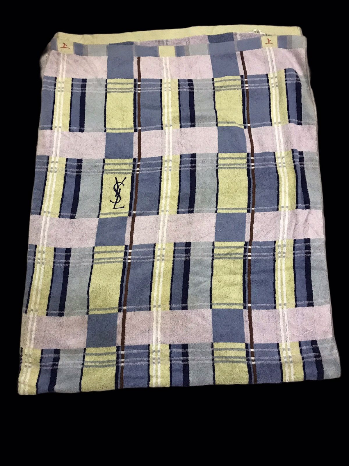 Vintage × Yves Saint Laurent 🔥Offer🔥YSL Queen Fitted Cotton Blanket Size ONE SIZE - 3 Thumbnail