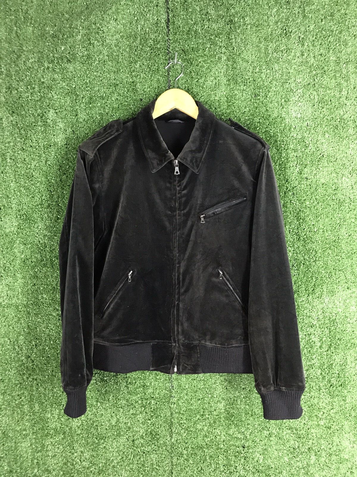 Lounge Lizard LOUNGE LIZARD VELVET BLOUSON BOMBER JACKET MADE IN JAPAN ...