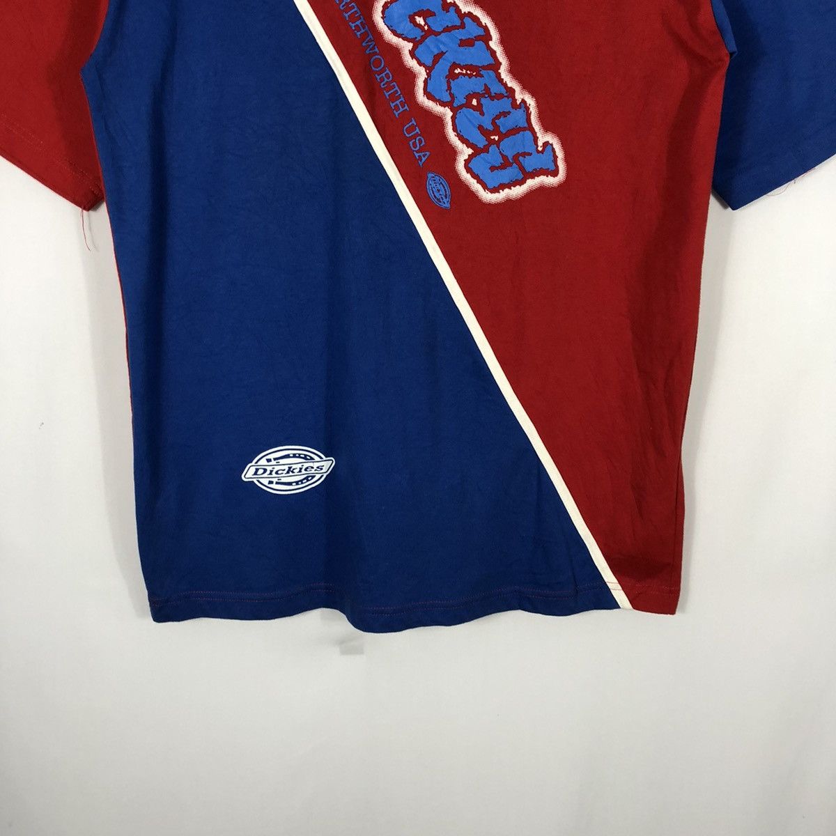 Dickies × Vintage 🔥Rare🔥Vintage Dickies Red And Blue Big Hit Spellout Tee Size US L / EU 52-54 / 3 - 3 Thumbnail