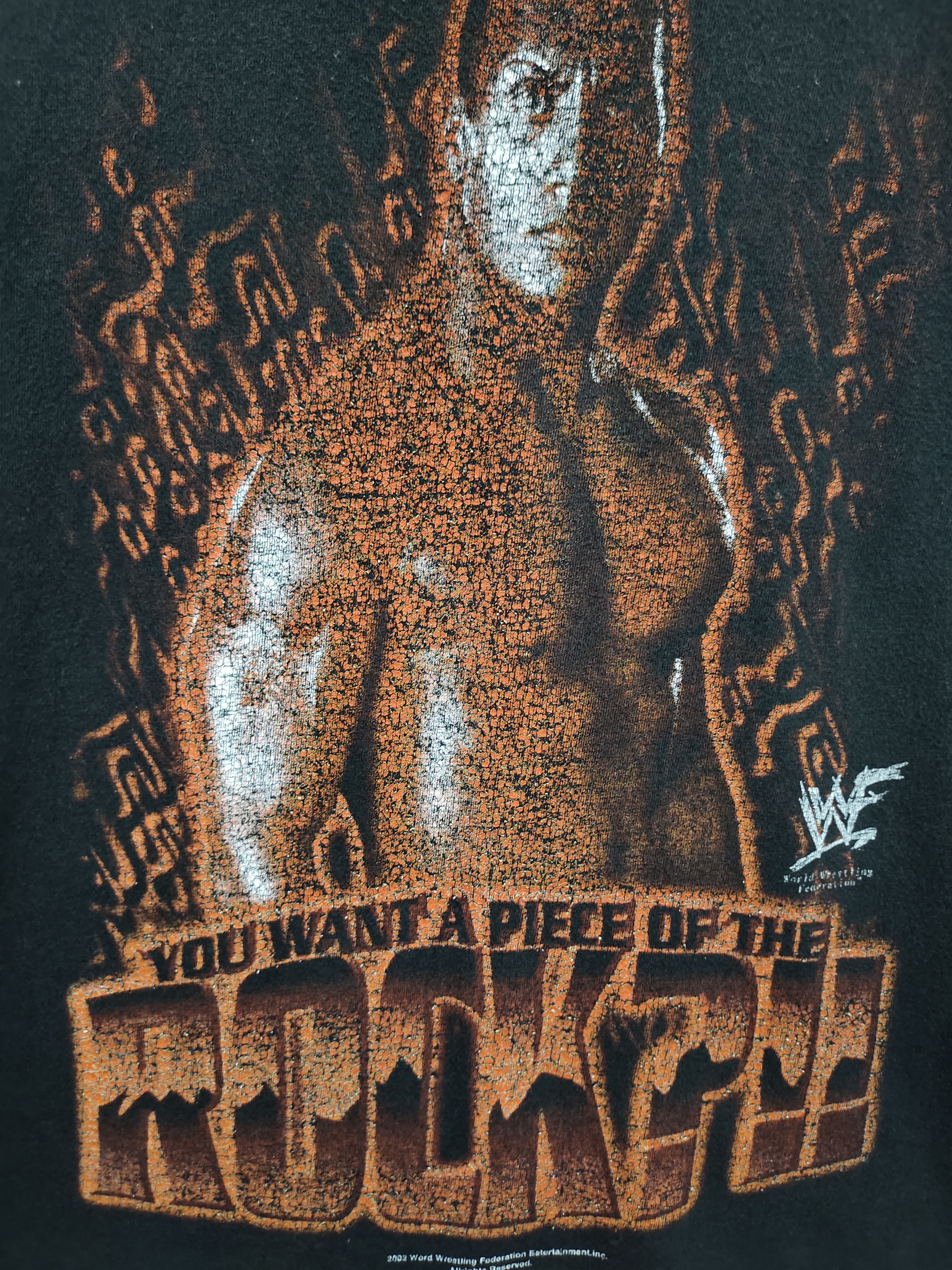 WWF Vintage 2002 The Rock WWF T-Shirt Size US L / EU 52-54 / 3 - 3 Thumbnail
