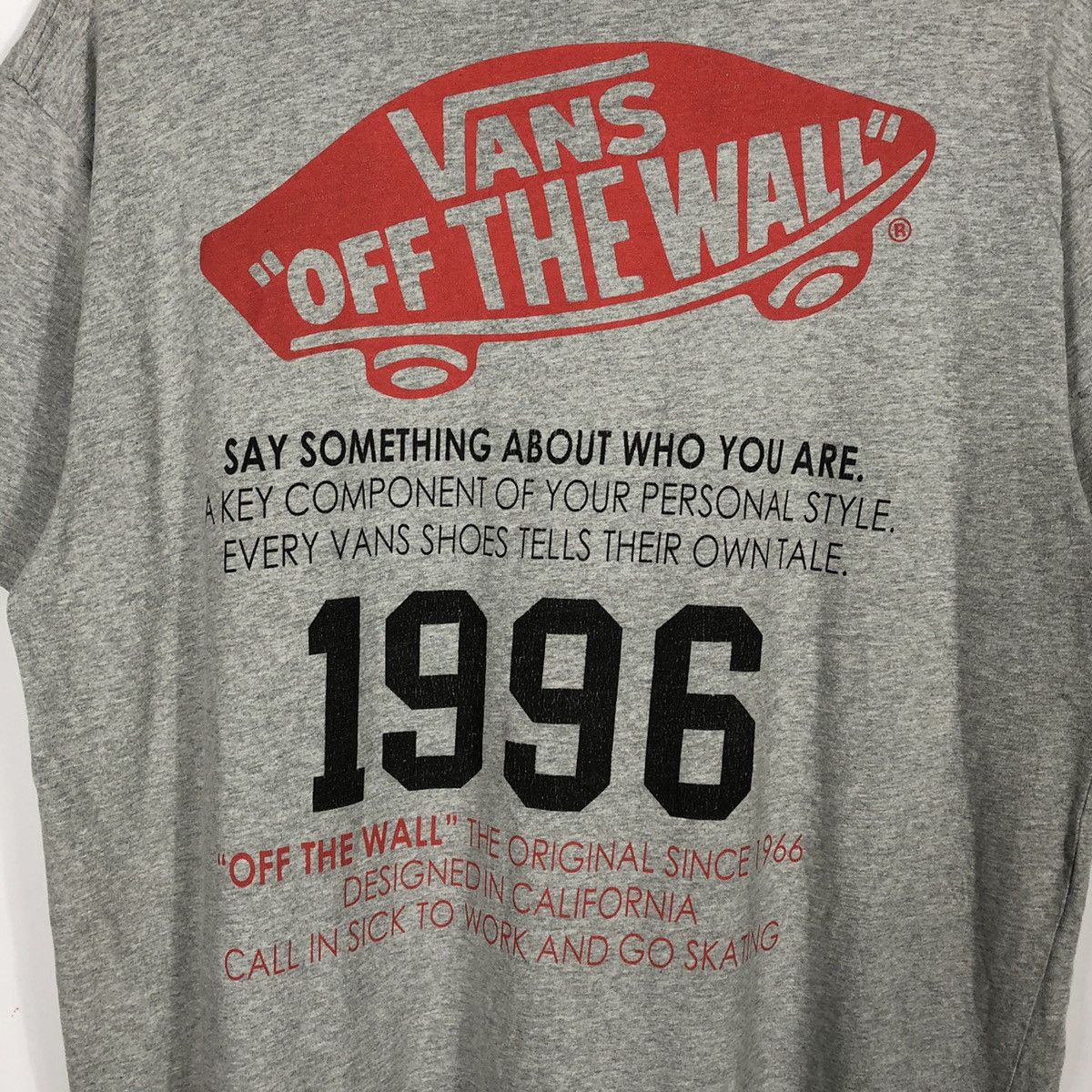 Vans 🔥Sick🔥Rare🔥Vans Of The Wall Big Print Skate Tee Size US XXL / EU 58 / 5 - 3 Thumbnail