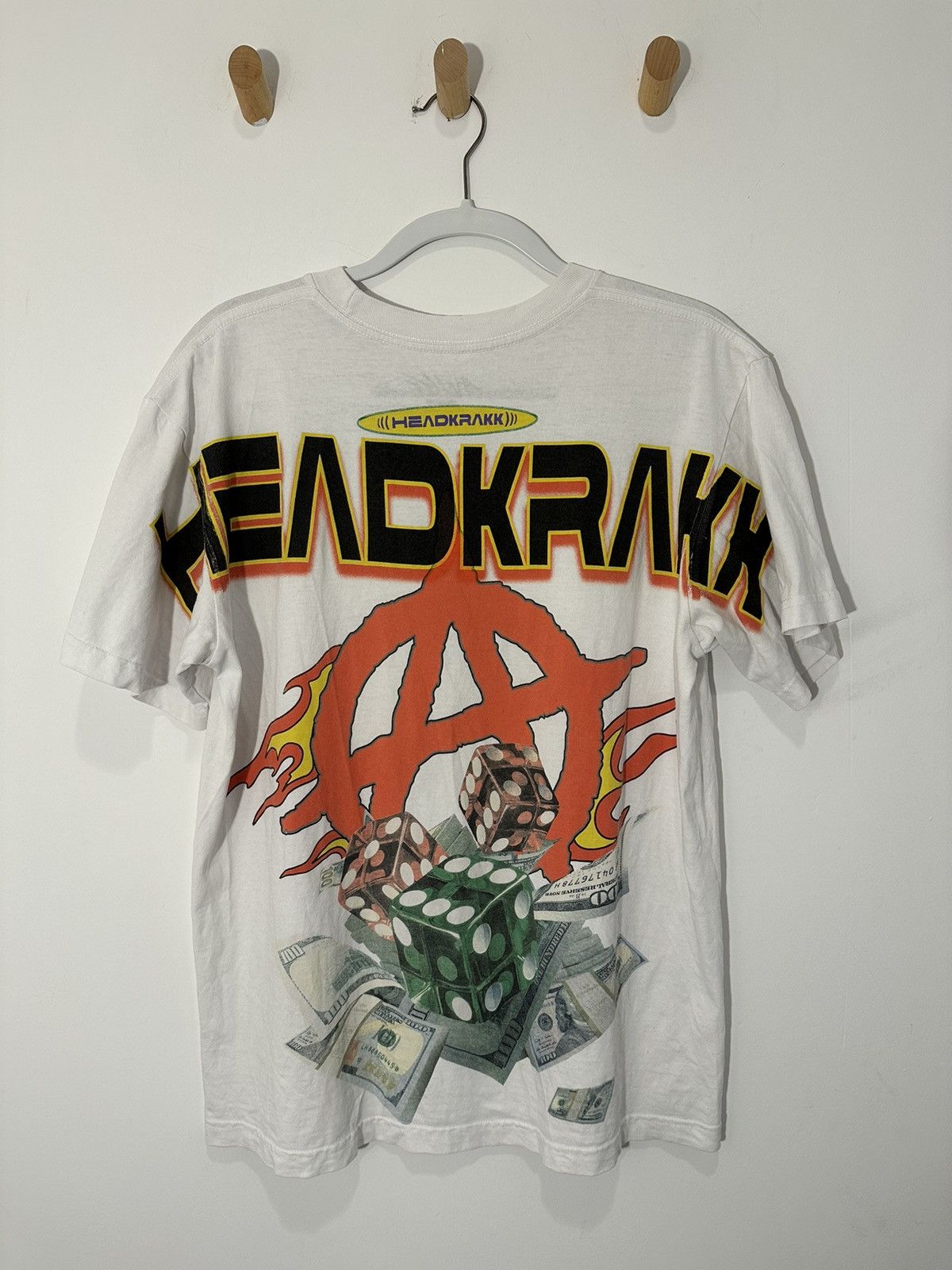 image of Asap Rocky Govball Nyc 2021 Headkrakk Tee Medium in White, Men's