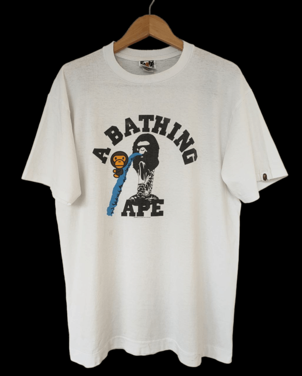 image of Bape Singapore Merlion Tee in White, Men's (Size Large)