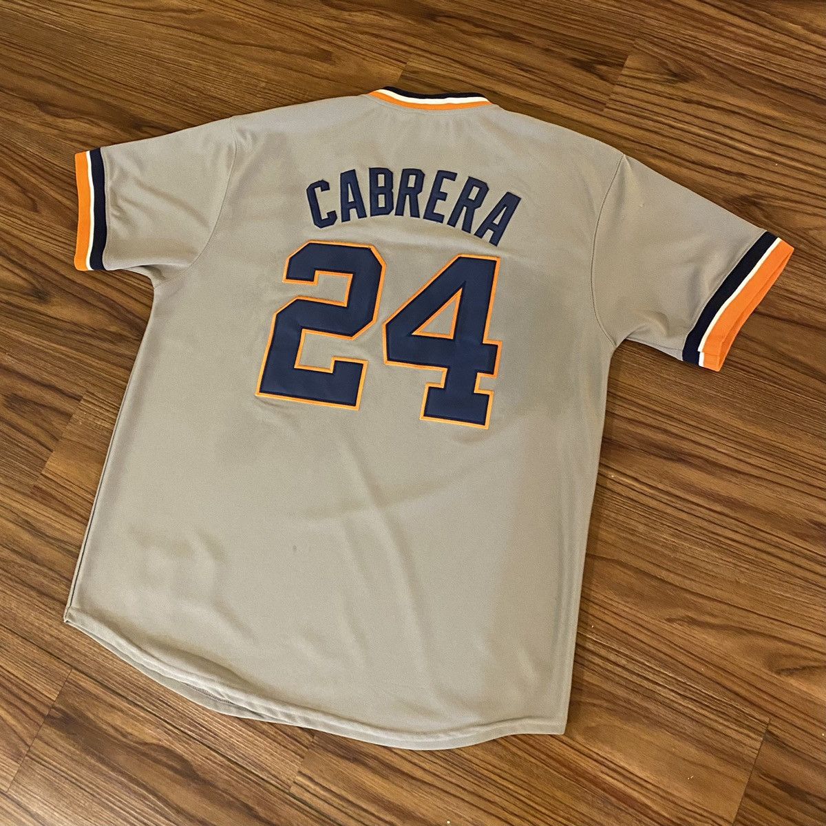 Image of Miguel Cabrera Detroit Tigers Mlb Majestic Road Jersey in Grey, Men's (Size XL)