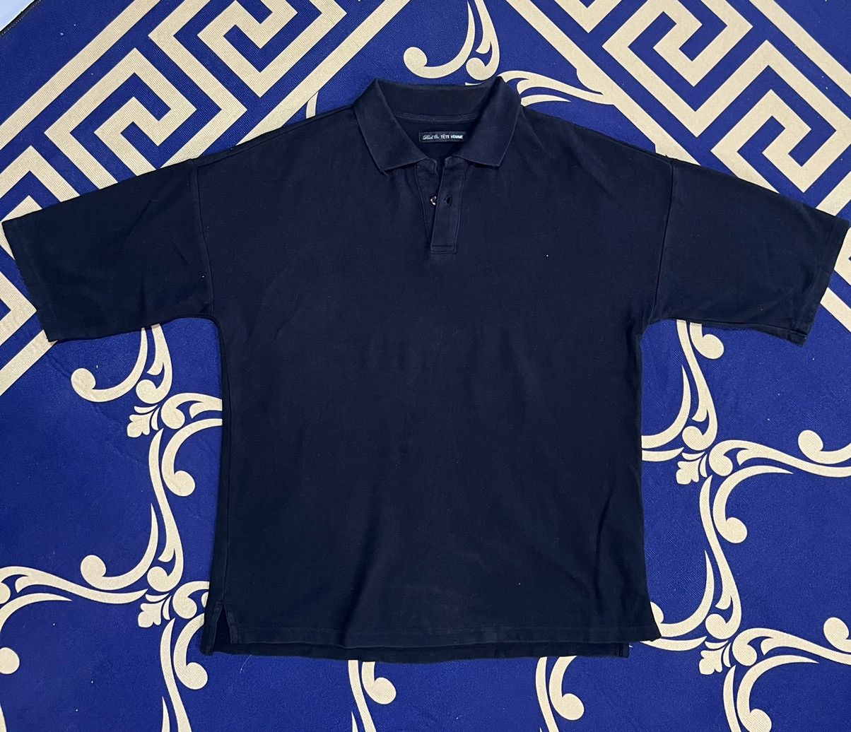Tete Homme 🔥Black On Tête Homme Issey Miyake Polo Tees Size US M / EU 48-50 / 2 - 1 Thumbnail