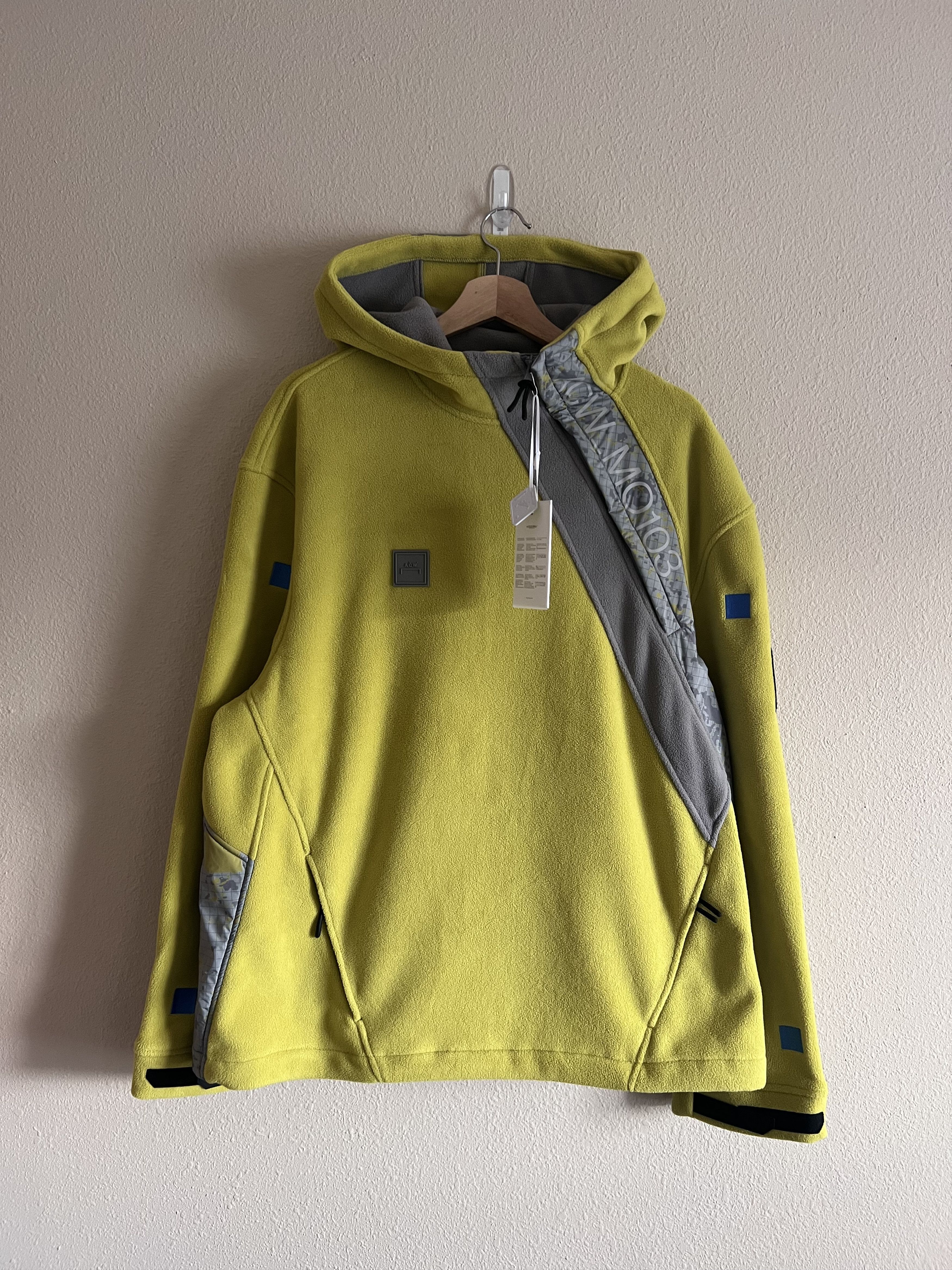 image of A Cold Wall Axis Fleece Jacket In Yellow, Men's (Size Large)
