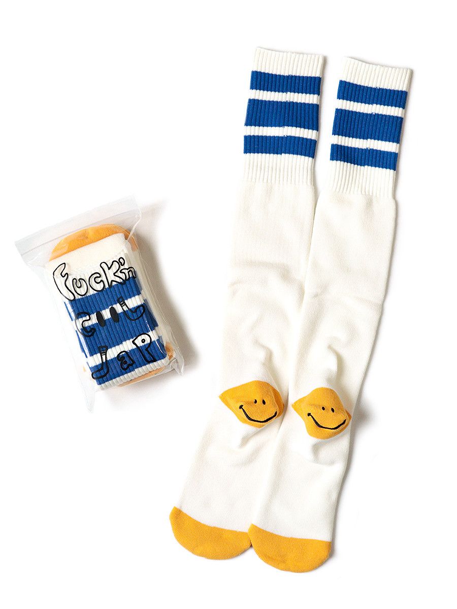 Kapital Kapital Knee High Skater Smiley Socks Size ONE SIZE - 2 Thumbnail