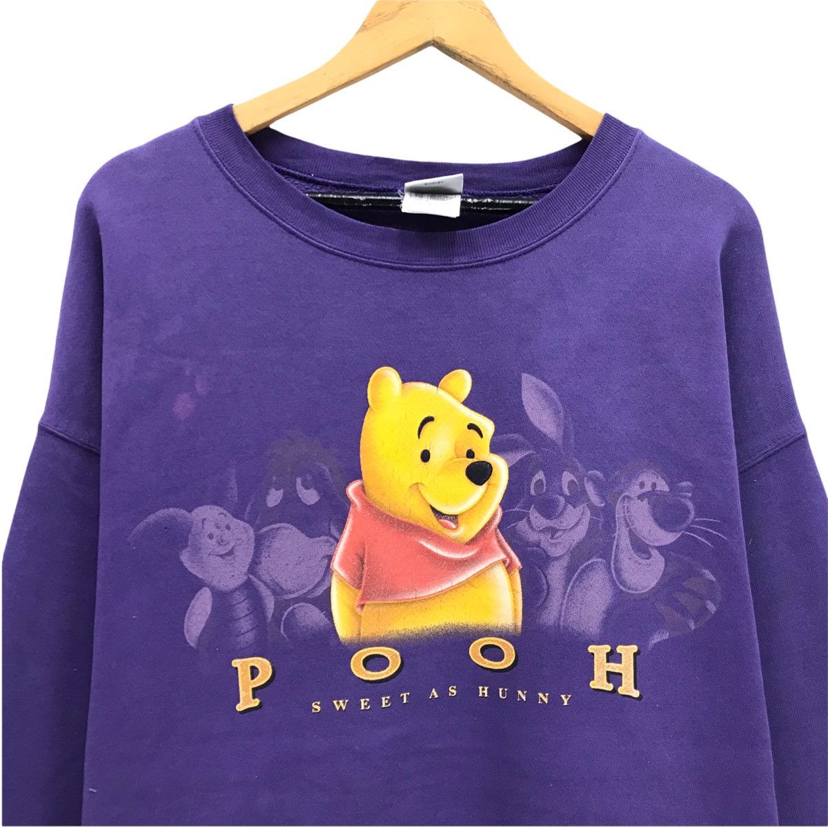Disney × Vintage Vintage 90’s DISNEY Winnie The Pooh Sweatshirt Size US XL / EU 56 / 4 - 2 Thumbnail