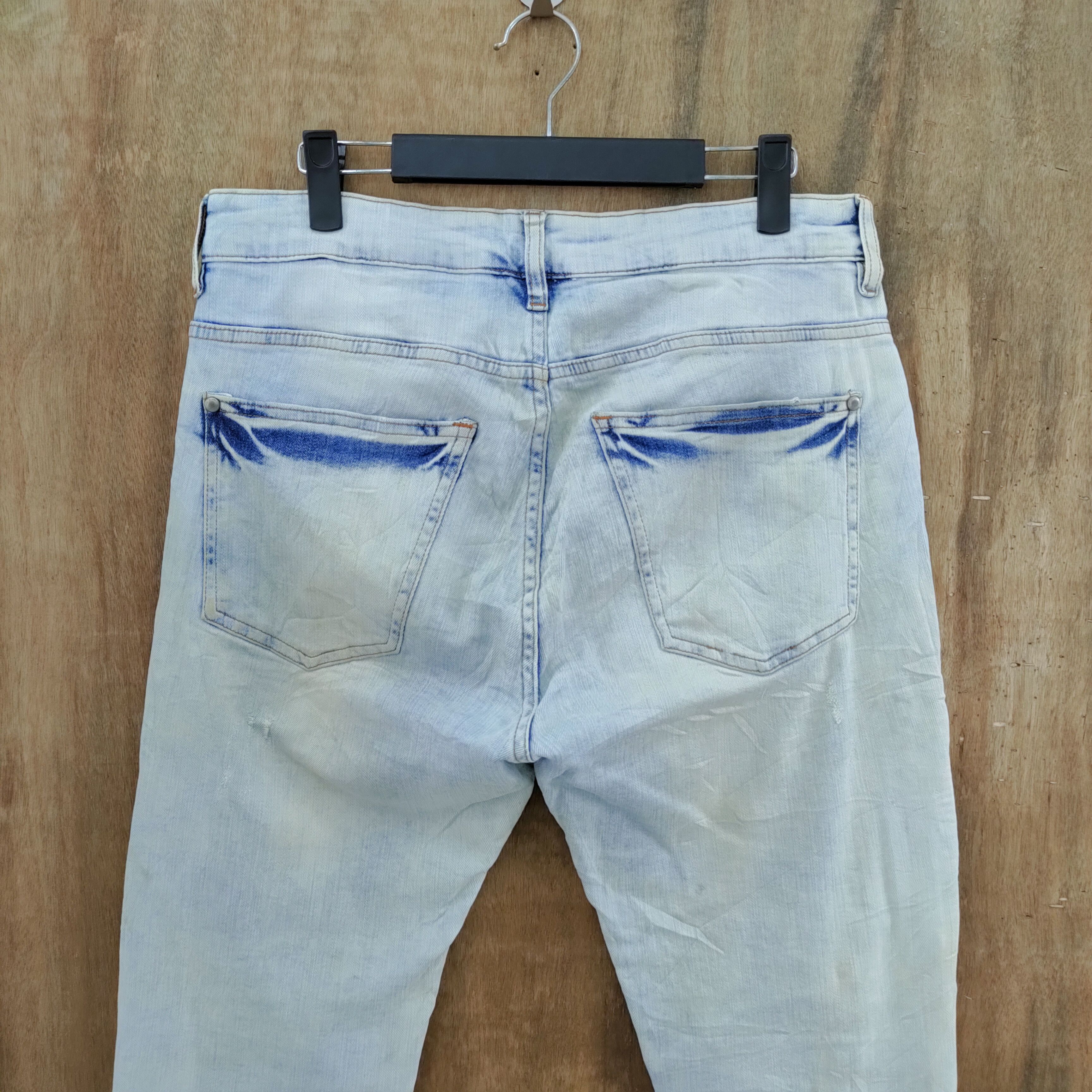 Japanese Brand × Vintage VINTAGE JAPANESE FADED DISTRESSED JEANS SKINNY LIKE BALMAIN Size US 32 / EU 48 - 7 Thumbnail