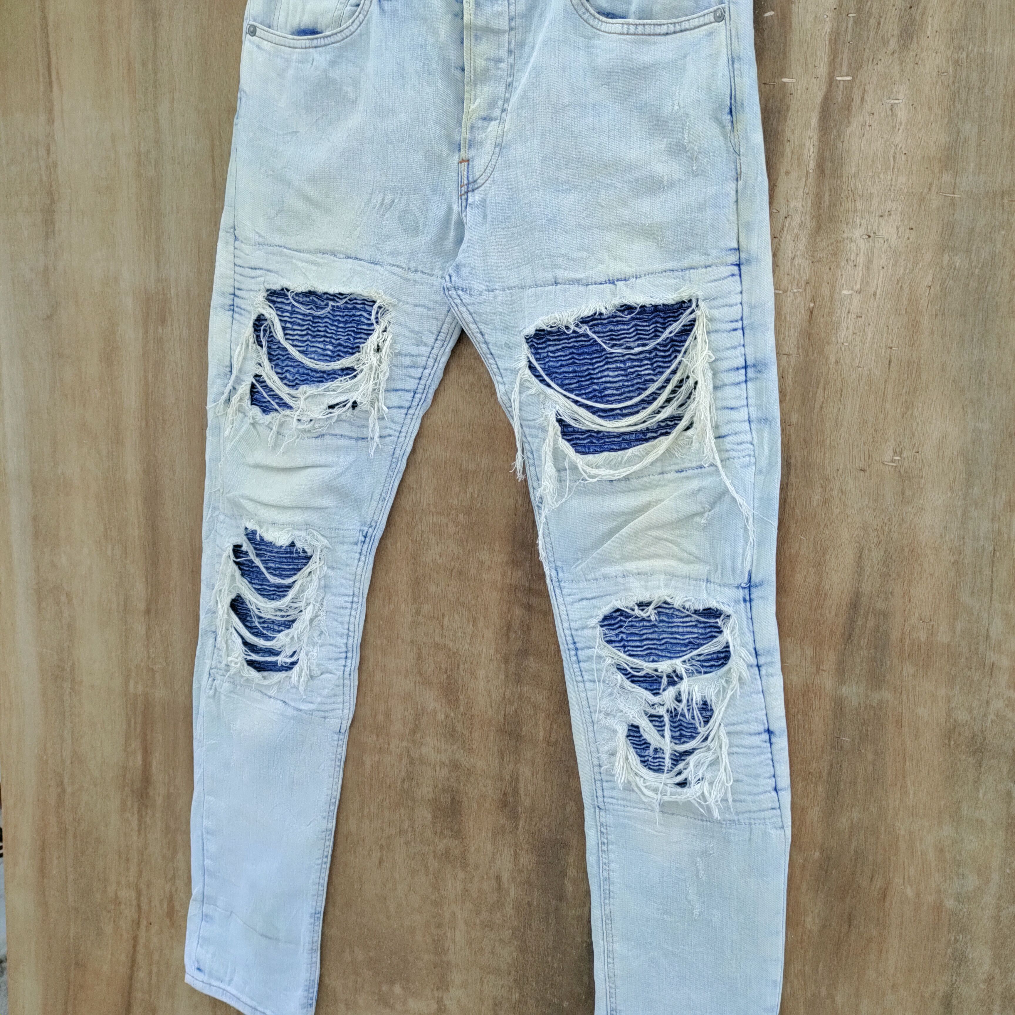 Japanese Brand × Vintage VINTAGE JAPANESE FADED DISTRESSED JEANS SKINNY LIKE BALMAIN Size US 32 / EU 48 - 4 Thumbnail