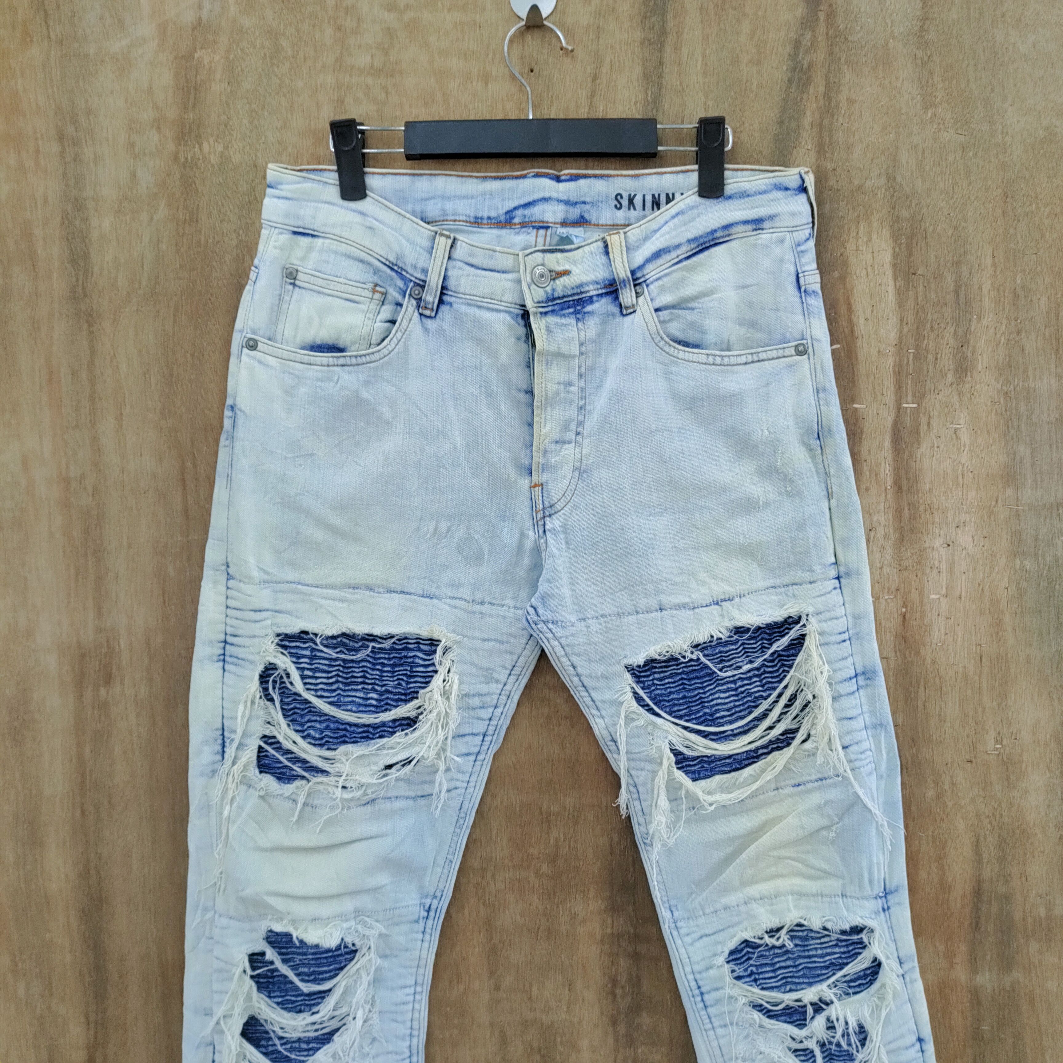 Japanese Brand × Vintage VINTAGE JAPANESE FADED DISTRESSED JEANS SKINNY LIKE BALMAIN Size US 32 / EU 48 - 2 Thumbnail