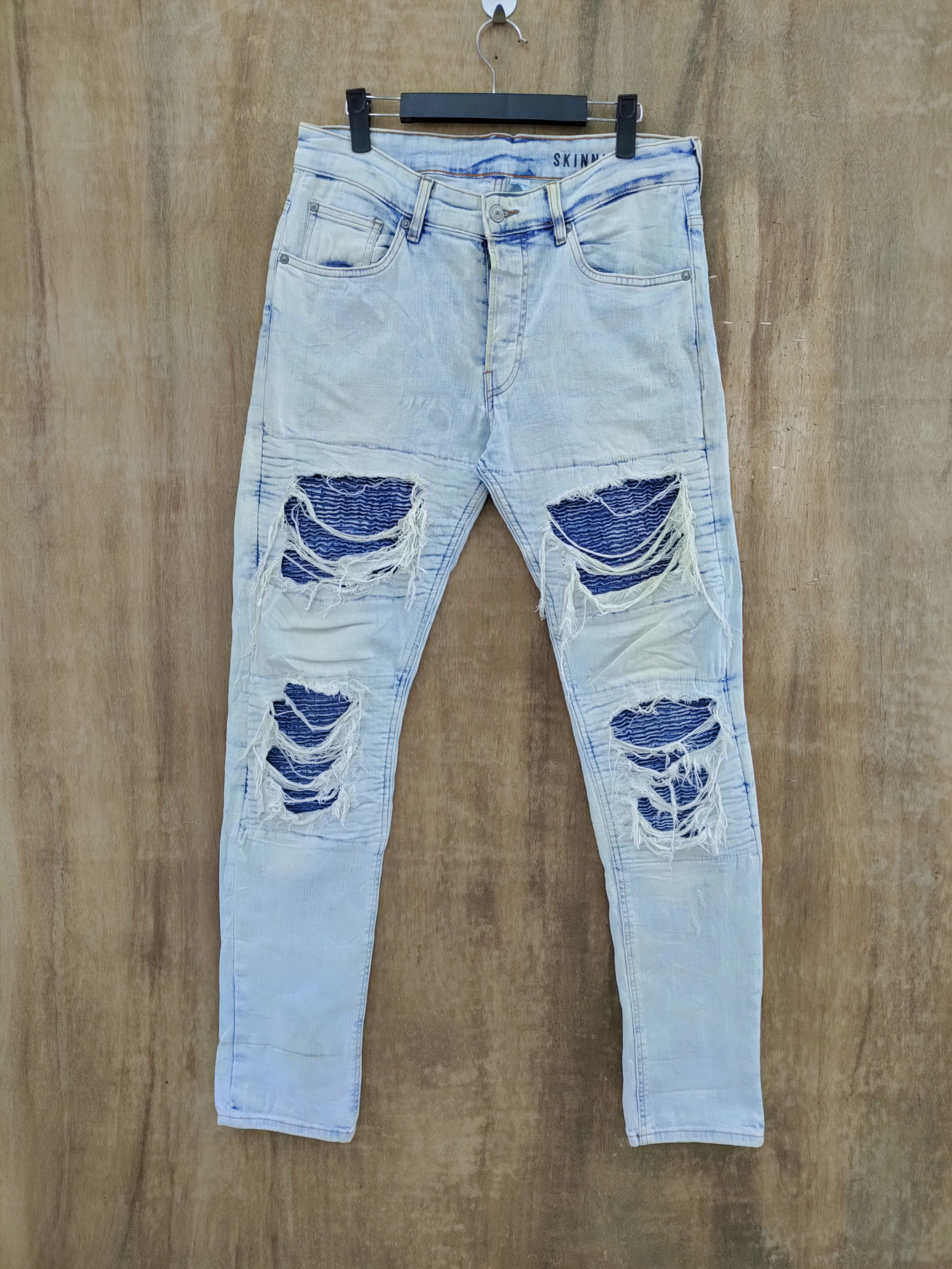 Japanese Brand × Vintage VINTAGE JAPANESE FADED DISTRESSED JEANS SKINNY LIKE BALMAIN Size US 32 / EU 48 - 1 Thumbnail
