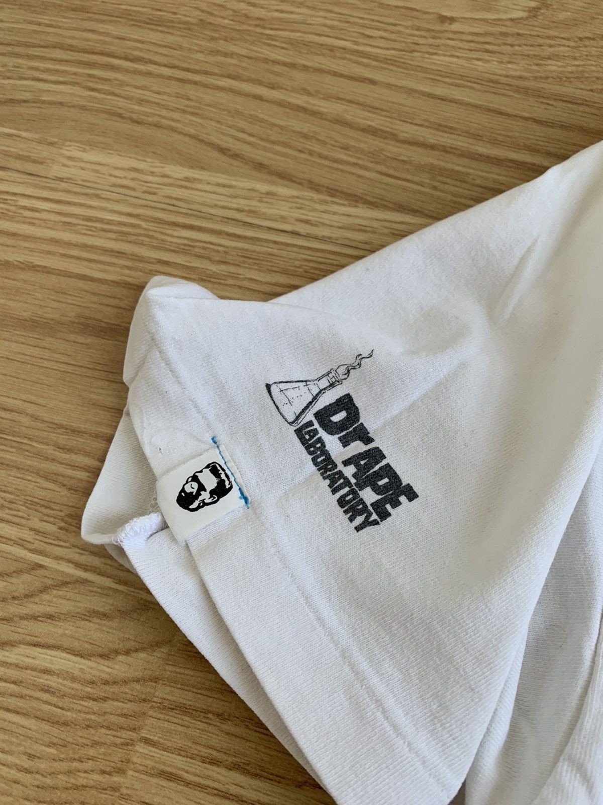 Bape × Vintage Vintage y2k Bape Dr Ape Laboratory White Tee Single Stitch Size US M / EU 48-50 / 2 - 11 Thumbnail