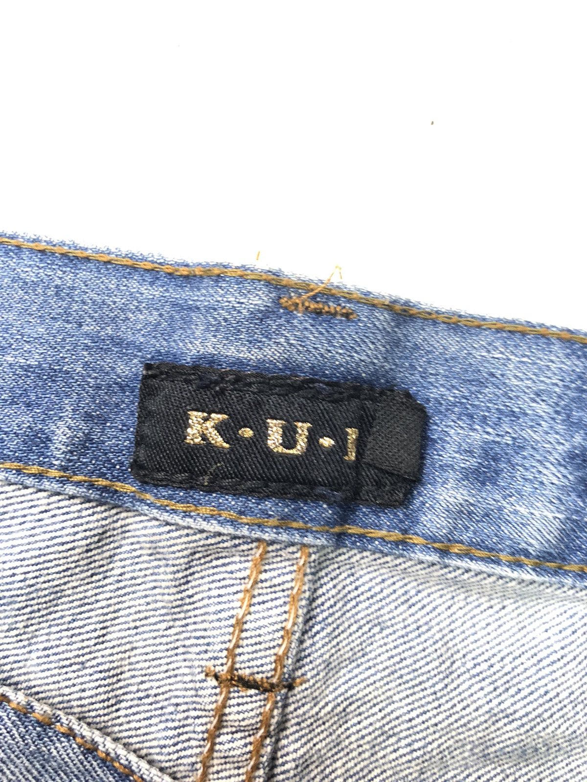 Japanese Brand K.U.I INC DISSTRESSED SHORT DENIM Size US 34 / EU 50 - 4 Thumbnail