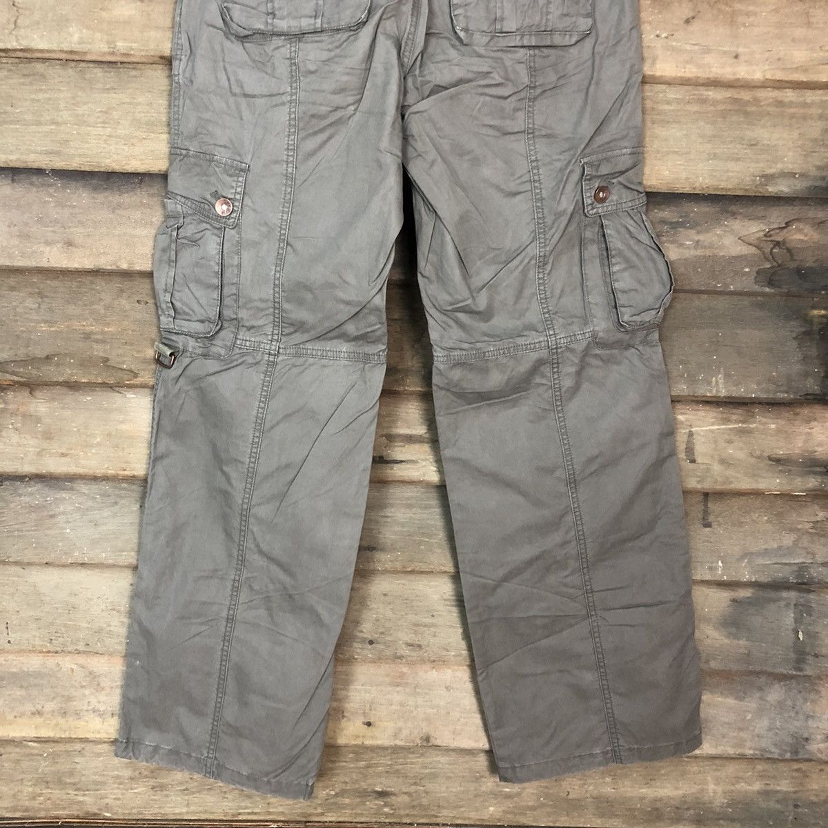 Japanese Brand DL United Design Grey Multipocket Cargo Pants #3314 Size US 29 - 14 Thumbnail